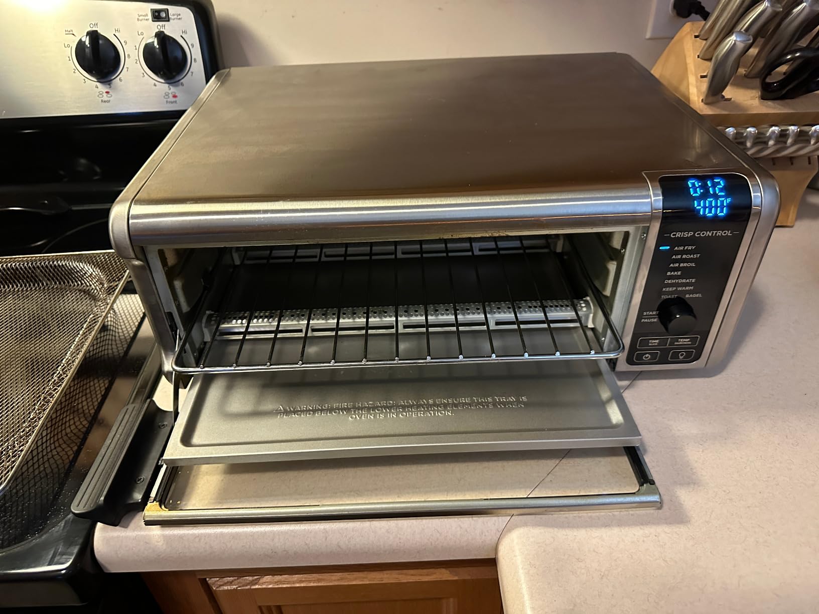 Ninja Foodi Smart Dual Heat Air Fry Oven, 13-in-1, Silver, SP351 | Smart Cook thermometer, 500F SearPlate, Air fry, sear crisp, roast, bake, dehydrate, 1800W customer photo 2