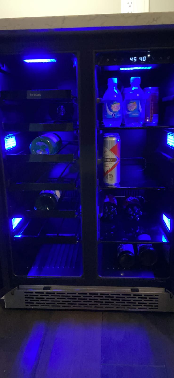 Zephyr Brisas 24 Inch Wine Fridge Dual Zone Under Counter Countertop Wine and Beverage Cooler Cabinet Home Bar Drink Beer Freestanding Refrigerator with French Door 21 Bottles 64 cans customer photo 1