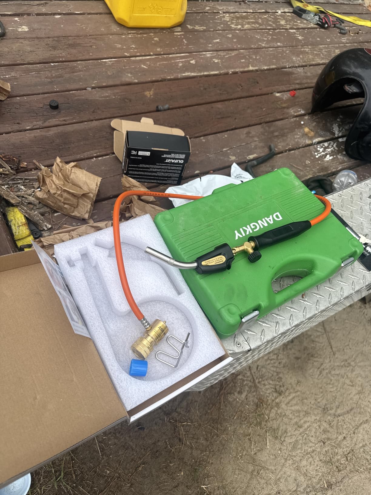 Propane Torch Hose Kit, Mapp Gas Torch 3600℉ Soldering Welding Torch | 3.6ft Hose, Push-Button Ignition, Dual Valve Control, Ergonomic Grip, Complete Kit, Professional Grade customer photo 1