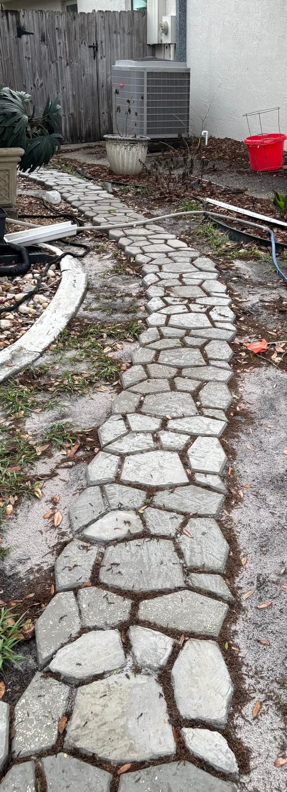 Walk Path Maker, 2 Packs Plus Size: 18.9 x 18.9 x 1.8 inch Pathmate Stone Moldings Paving Pavement Concrete Molds and Foams Stepping Stone Paver Walk Way Cement Mold customer photo 2