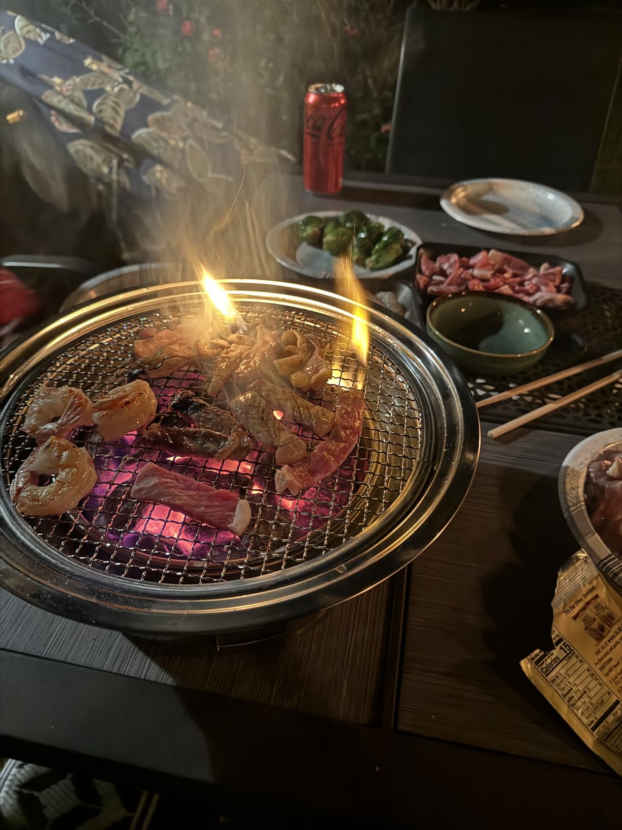 Baffect Korean Charcoal Grill For Indoor BBQ Cooking & Outdoor Camping | Include Portable Grill Body, Non-Stick Barbecue Grill Pan, Grill Net customer photo 2