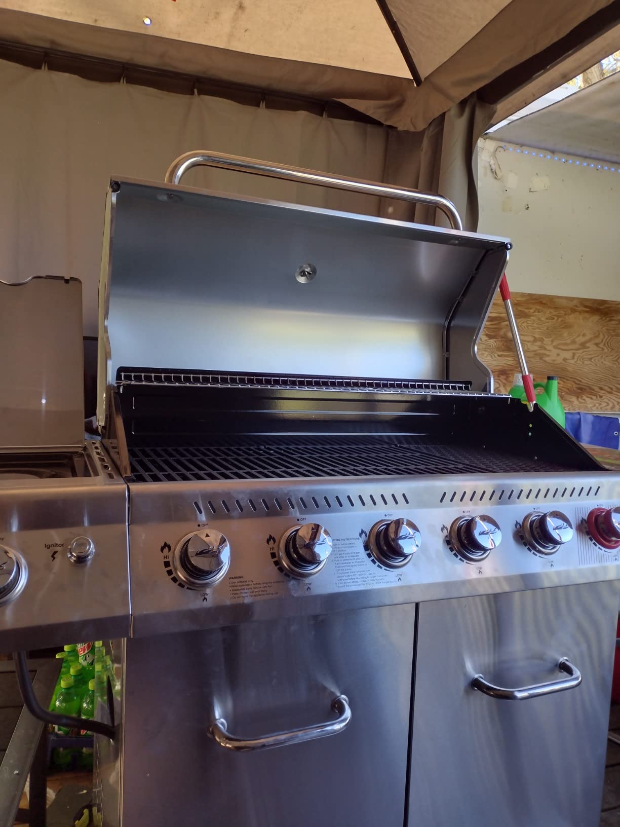 Royal Gourmet GA6402S 6-Burner Propane Gas Grill with Side Burner, Silver | Totaling 74,000 BTU of Cooking Power | Cabinet Style Outdoor BBQ Grill | for Barbecue Grilling & Backyard Cooking customer photo 1