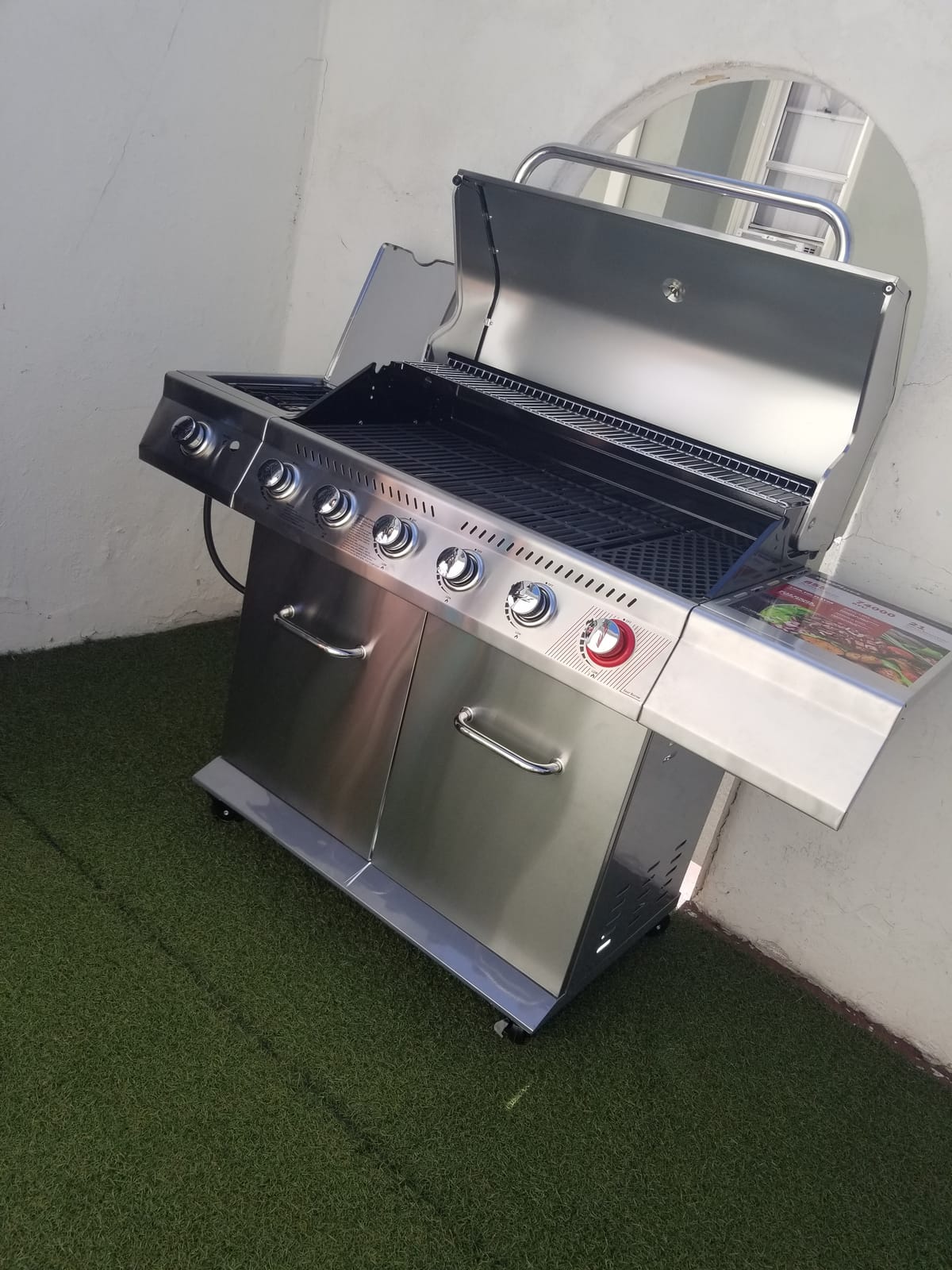 Royal Gourmet GA6402S 6-Burner Propane Gas Grill with Side Burner, Silver | Totaling 74,000 BTU of Cooking Power | Cabinet Style Outdoor BBQ Grill | for Barbecue Grilling & Backyard Cooking customer photo 2