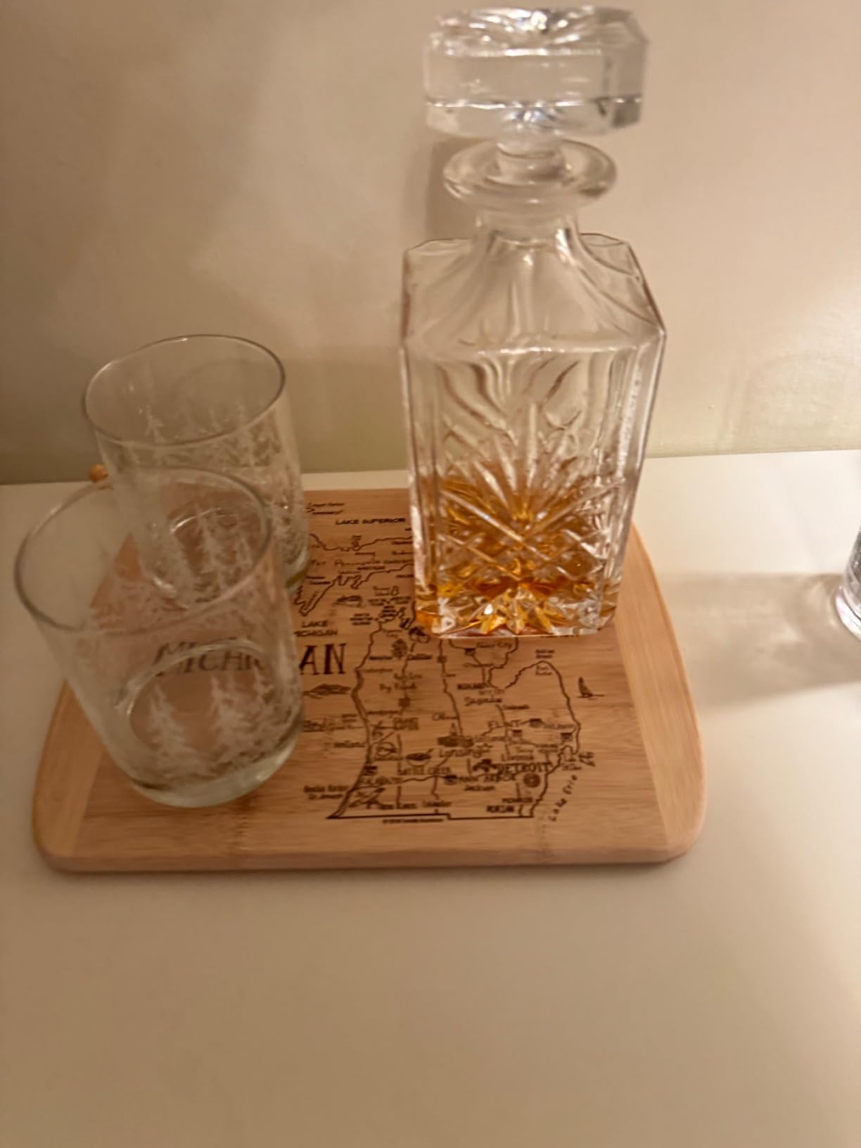 Whiskey Decanter With Glass Stopper, 25 oz Liquor Decanter For Alcohol, Wine, Scotch, Brandy or Bourbon Decanter, Lead-Free Crystal Decanter customer photo 1