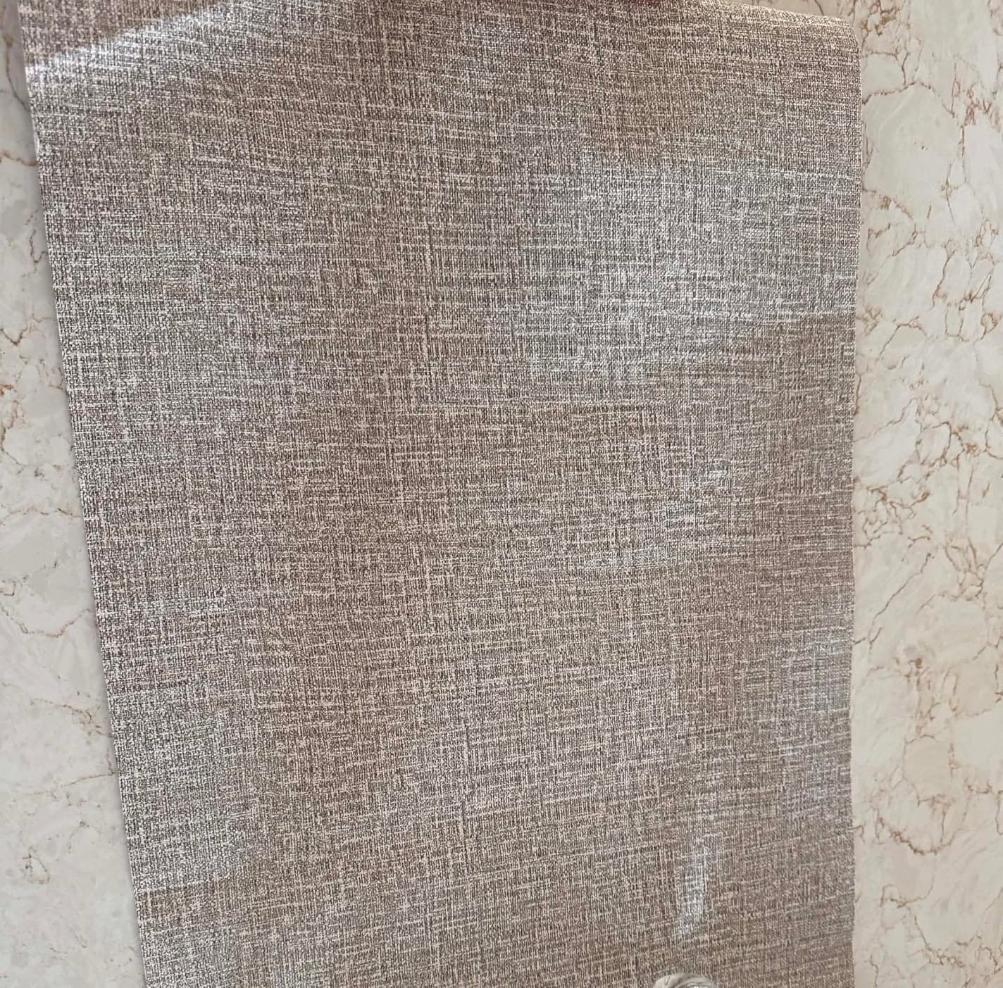 WADILE Grasscloth Peel and Stick Wallpaper 15.7in x 78.7in, Textured Contact Paper for Cabinets, Faux Linen Wall Paper Pull and Stick, Fabric Vinyl Wallpaper Self Adhesive Light Gray customer photo 1