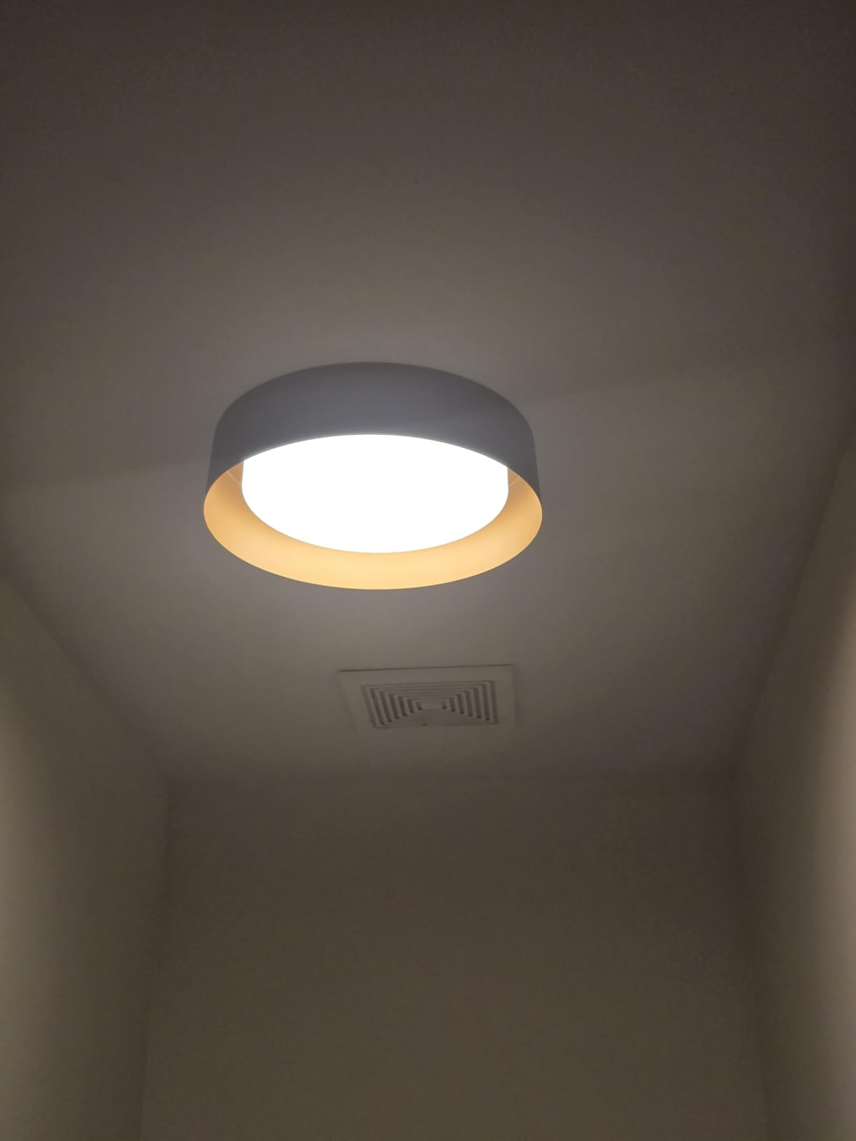 Bargeni Flush Mount Ceiling Light, Matte Black with Gold Interior, 12.5
