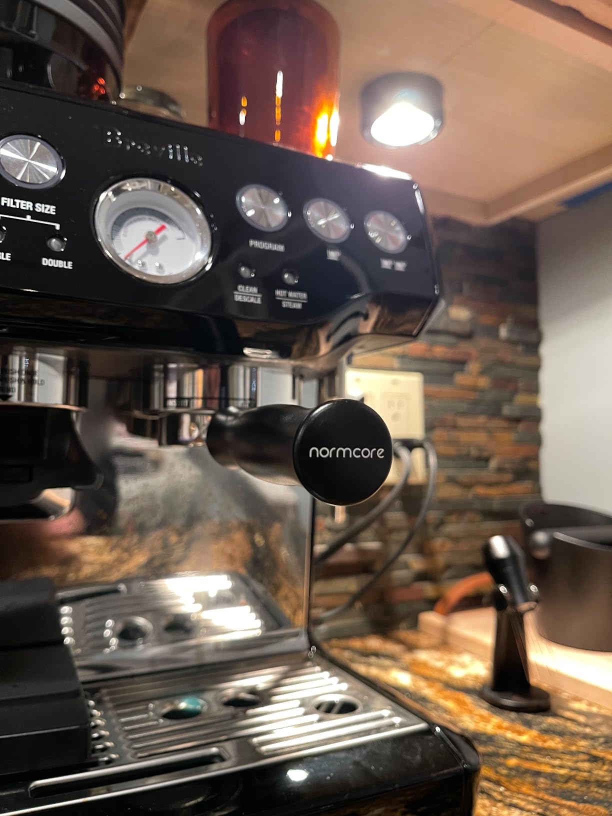 Normcore 54mm Bottomless Portafilter, Naked Portafilter Fits Breville Sage Barista Express Machines, 18g Filter Basket Included customer photo 2