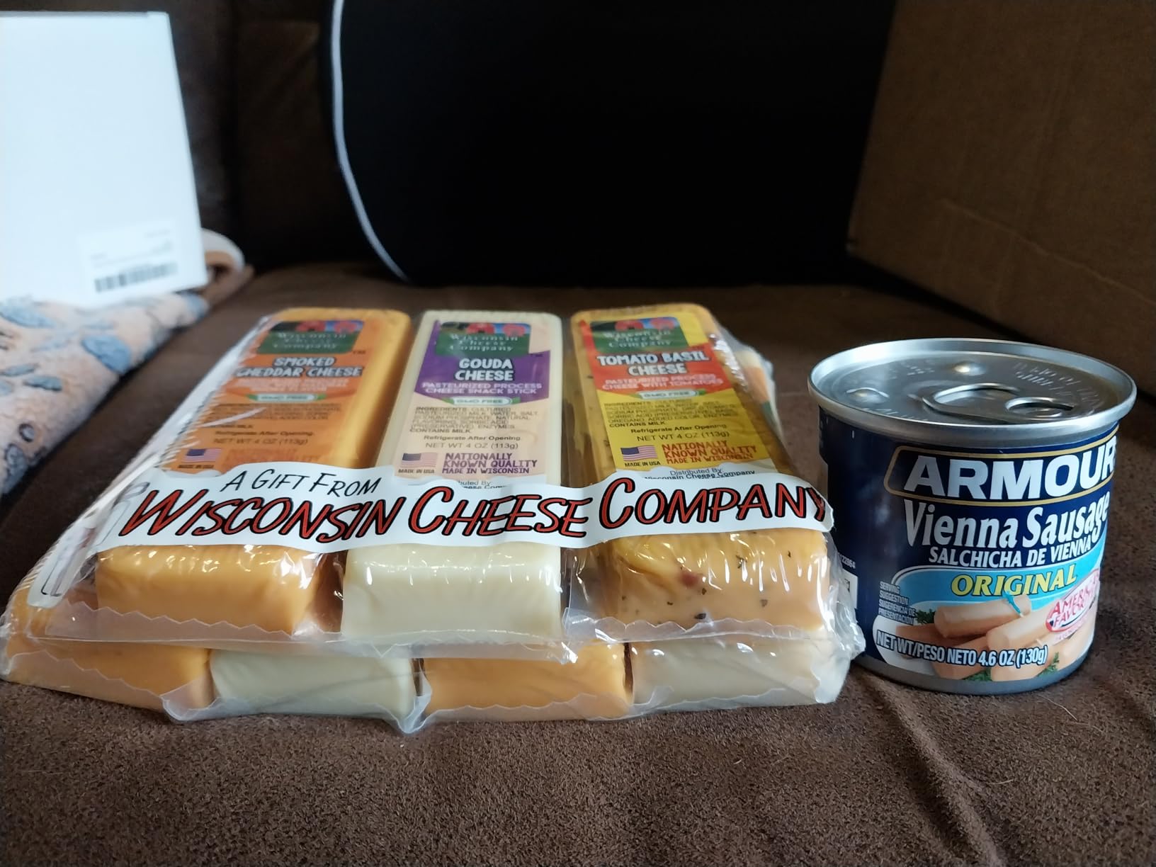Wisconsin Cheese Company - Specialty Cheese Block Sampler Pack - 7 Flavors Including Cheddar, Pepper Jack, Swiss, Gouda, Salami, Smoked Cheddar & Tomato Basil - Charcuterie Board Gift Set (4 oz Each) customer photo 2