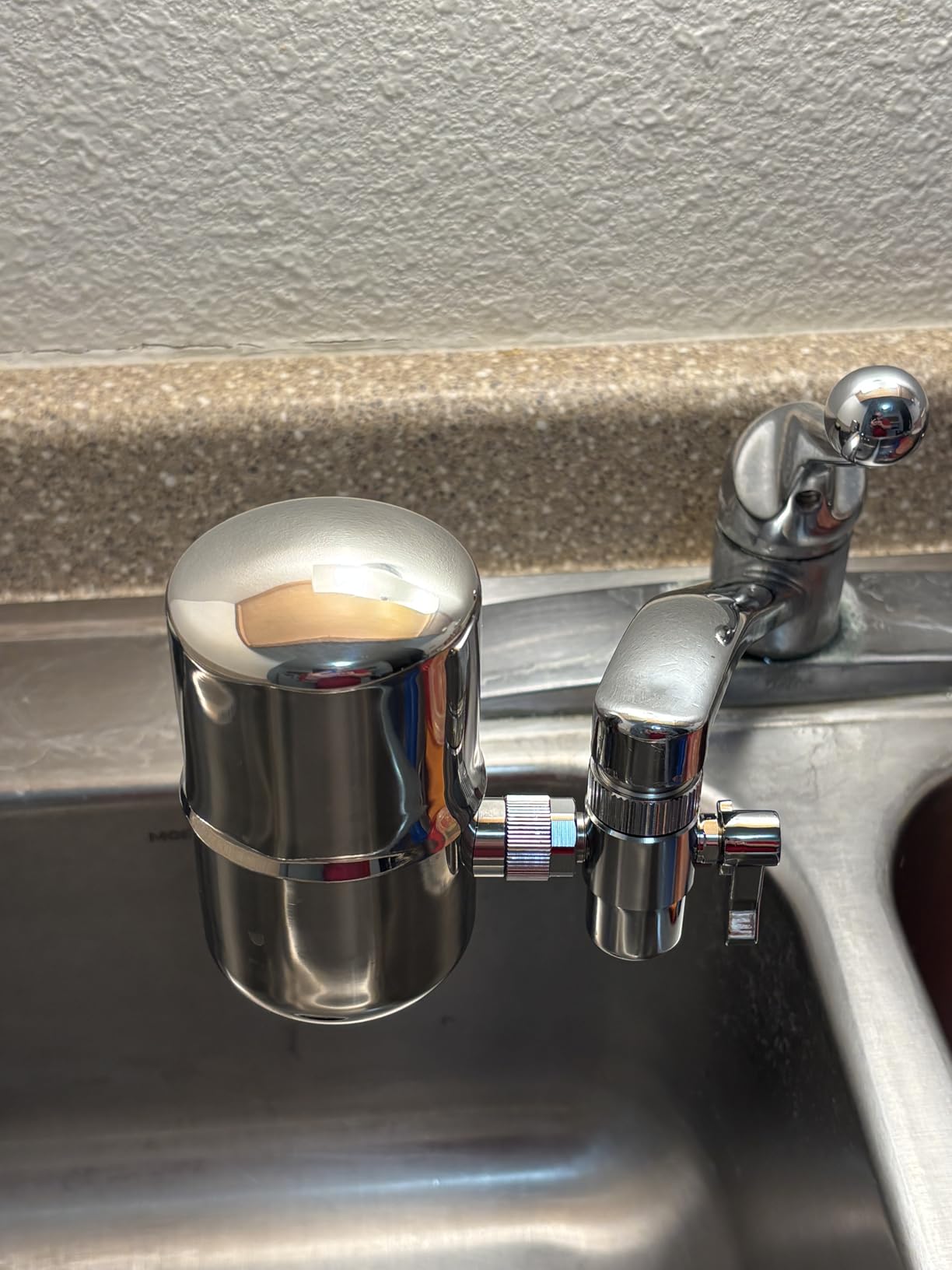 WINGSOL Stainless Steel Water Filter for Sink Faucet, NSF/ANSI 42&53, 360° Rotating Tap Purifier, Reduce Heavy Metals 99.6% Lead, Improve Taste, 250 Gallons Mineral pH+ Water, Reinforced Housing customer photo 1