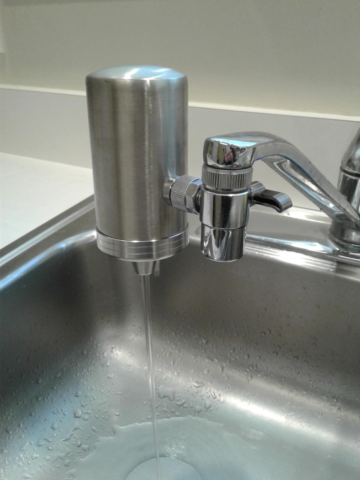 WINGSOL Stainless Steel Water Filter for Sink Faucet, NSF/ANSI 42&53, 360° Rotating Tap Purifier, Reduce Heavy Metals 99.6% Lead, Improve Taste, 250 Gallons Mineral pH+ Water, Reinforced Housing customer photo 2