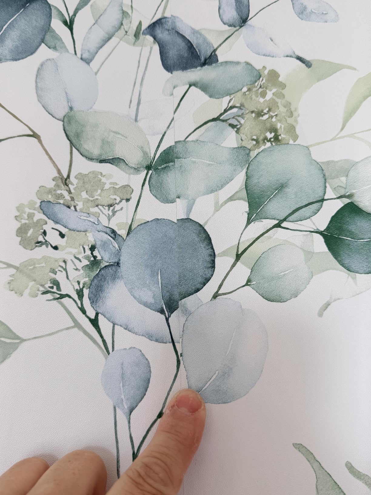 HAOKHOME Green Wallpaper Peel and Stick Botanical Bathroom 17.3in x 32.8ft customer photo 1