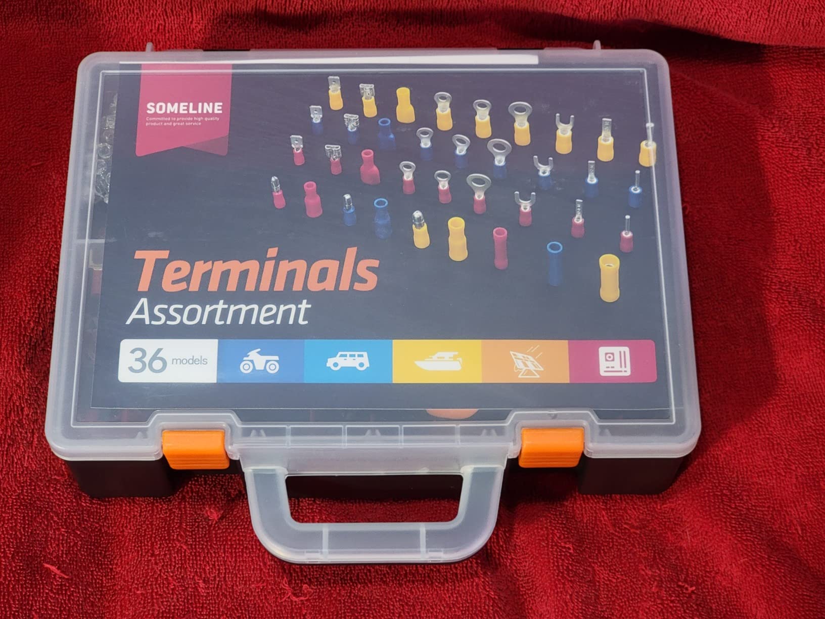 SOMELINE Wire Terminal Crimping Tool Kit, 22-10 AWG with 45-Type Connectors | UL Listed Tin-Plated PVC Electrical Crimp Connectors, with Ratchet Crimper and Stripper, for Auto, RV, Marine and Home DIY customer photo 2