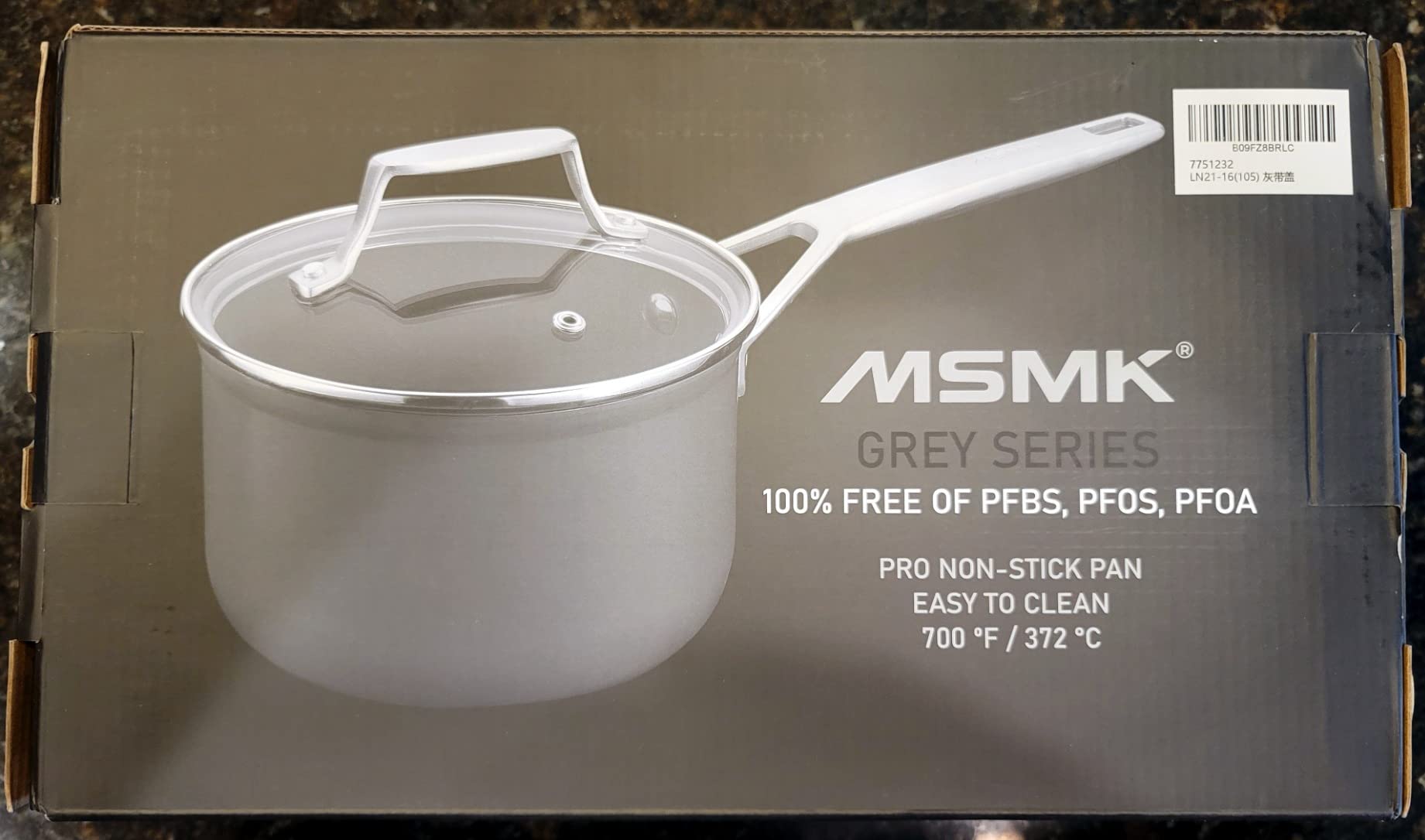 MSMK 1.5 Quart Saucepan with lid, Burnt also Non stick, Induction, Scratch-resistant, Small Cooking Pot customer photo 2