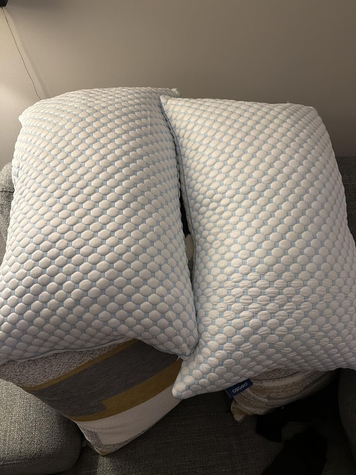 Royal Therapy Shredded Memory Foam Pillows Queen Size Set of 2 | Neck pain relief, supportive, odorless, cooling pillow, adjustable, washable, CertiPUR-US hypoallergenic adult pillow customer photo 1