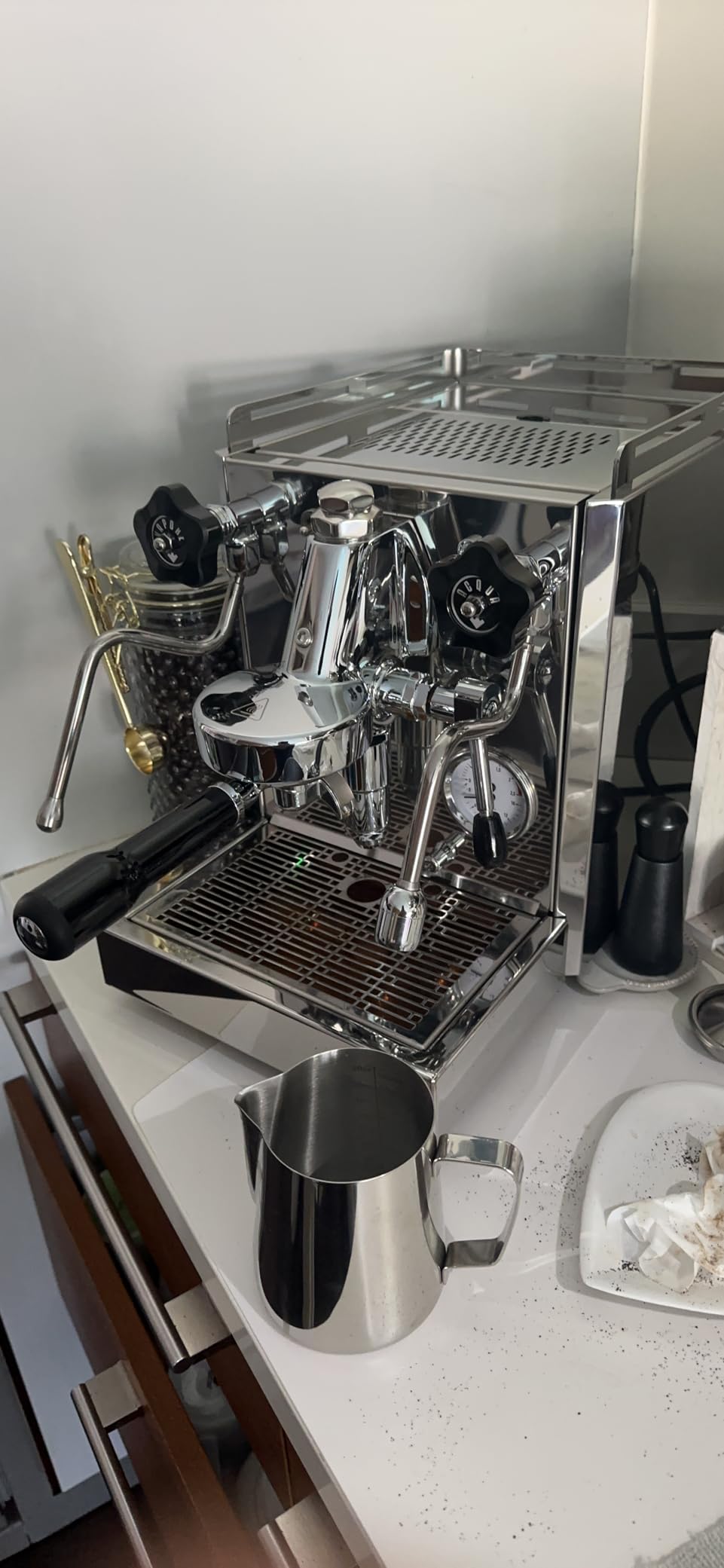 Diletta Bello Espresso Machine | Heat Exchanger | E61 | Manual Control | 3 Liter | Made In Italy | (Stainless Steel) customer photo 1