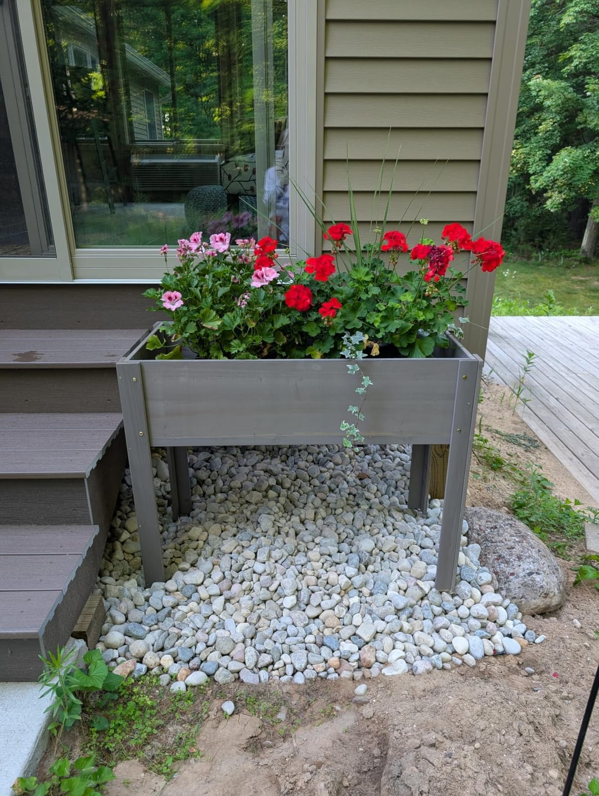 Raised Garden Bed with Legs, 48x24x30 Cedar Wood Elevated Planter Box | Large Growing Capacity, Premium Cedar Wood, Drainage Holes & Liner, Perfect for Outdoor Gardening, Ergonomic Gardening Height customer photo 1