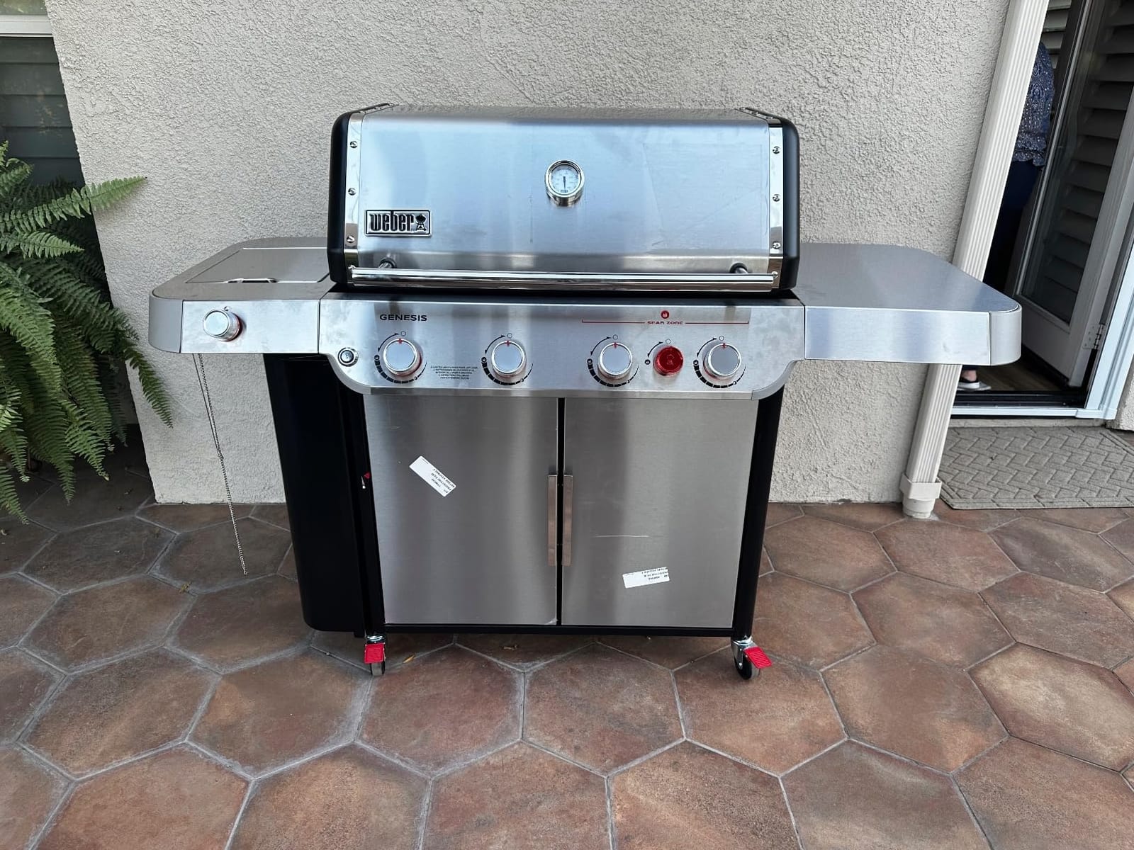 Genesis S-435 Gas Grill, Propane Grill, Stainless Steel BBQ Grill | 4 PureBlu Burners, Sear Zone, Side Burner, Stainless-Steel Grates and XL Side Table, Storage, Weber Grill for Outdoor Cooking customer photo 1