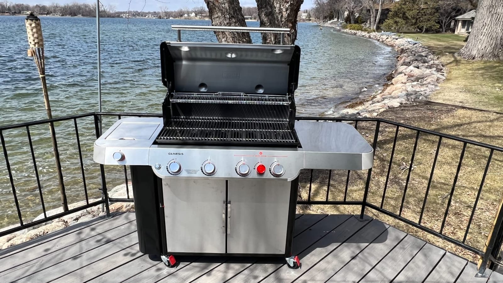 Genesis S-435 Gas Grill, Propane Grill, Stainless Steel BBQ Grill | 4 PureBlu Burners, Sear Zone, Side Burner, Stainless-Steel Grates and XL Side Table, Storage, Weber Grill for Outdoor Cooking customer photo 2