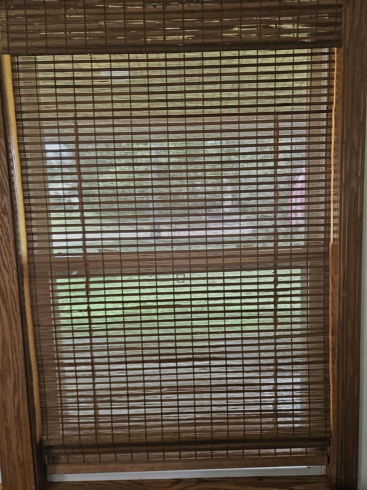 CHICOLOGY Cordless Bamboo Roman Shade, Light Filtering, Deer 23