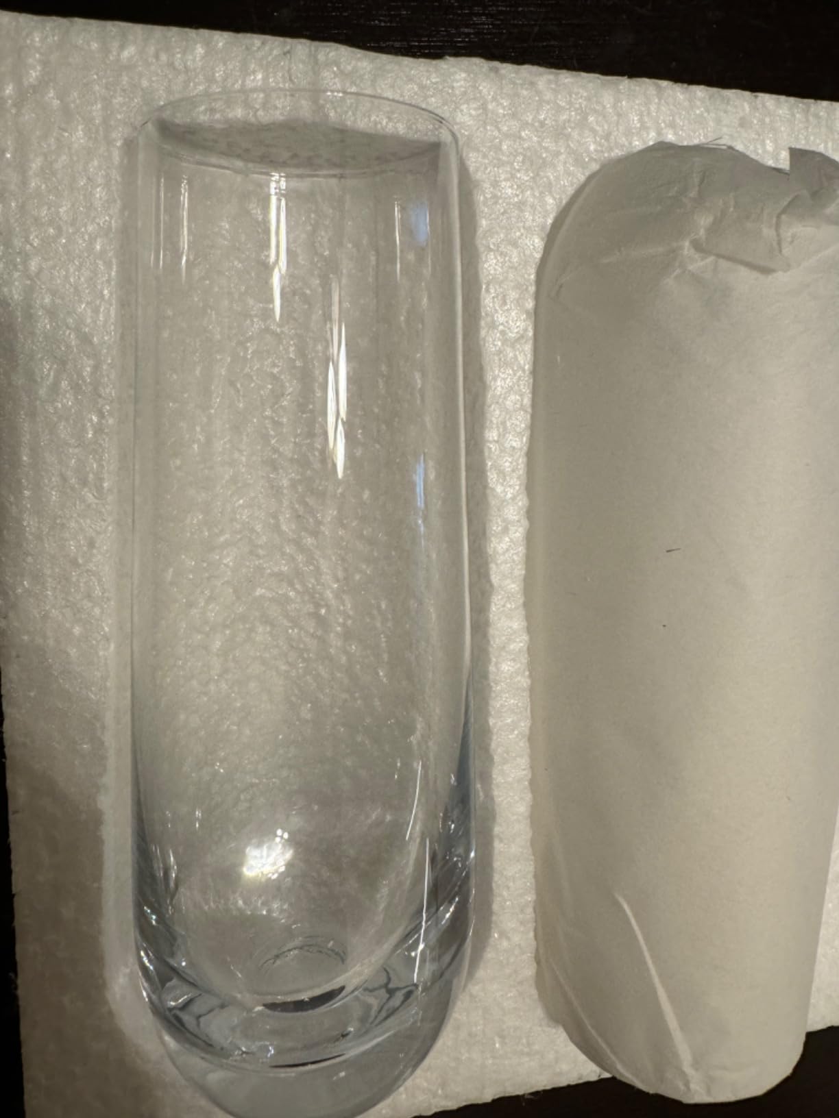 Stemless Champagne Flutes Set of 4, 10.2oz Hand Blown Crystal Glass | Premium Lead-Free Crystal, Prosecco Wine Flute, Mimosa glass, Cocktail Glass, Highball Glass, Bar Glassware, Dishwasher Safe customer photo 2