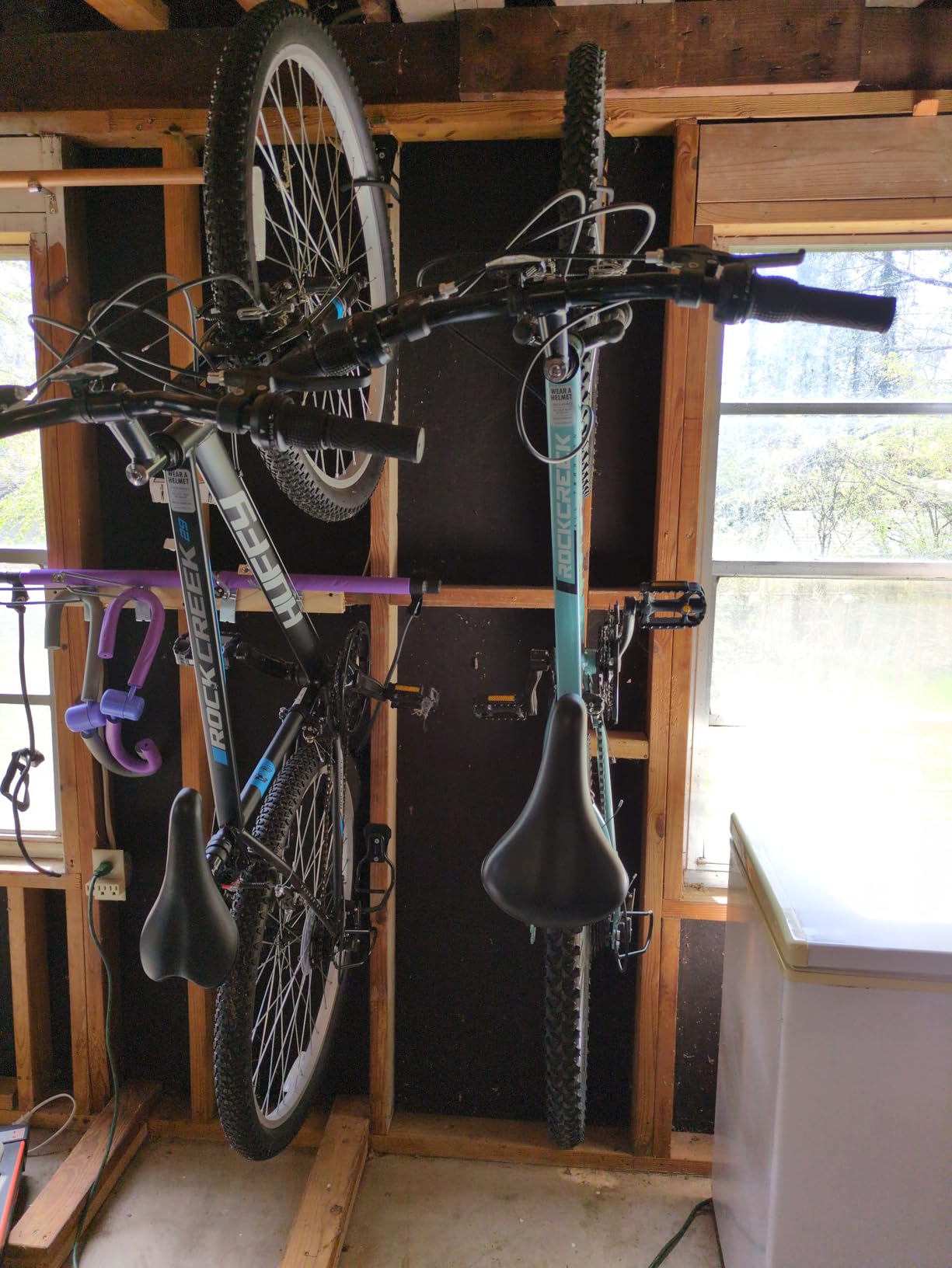 Housolution Bike Wall Mount with Fixed Hook, [4 Pack] Bike Storage Rack | Bike Rack Vertical Stand for Garage - Easily Hang/Detach - with Screws Iron Bike Hanger Brackets customer photo 1