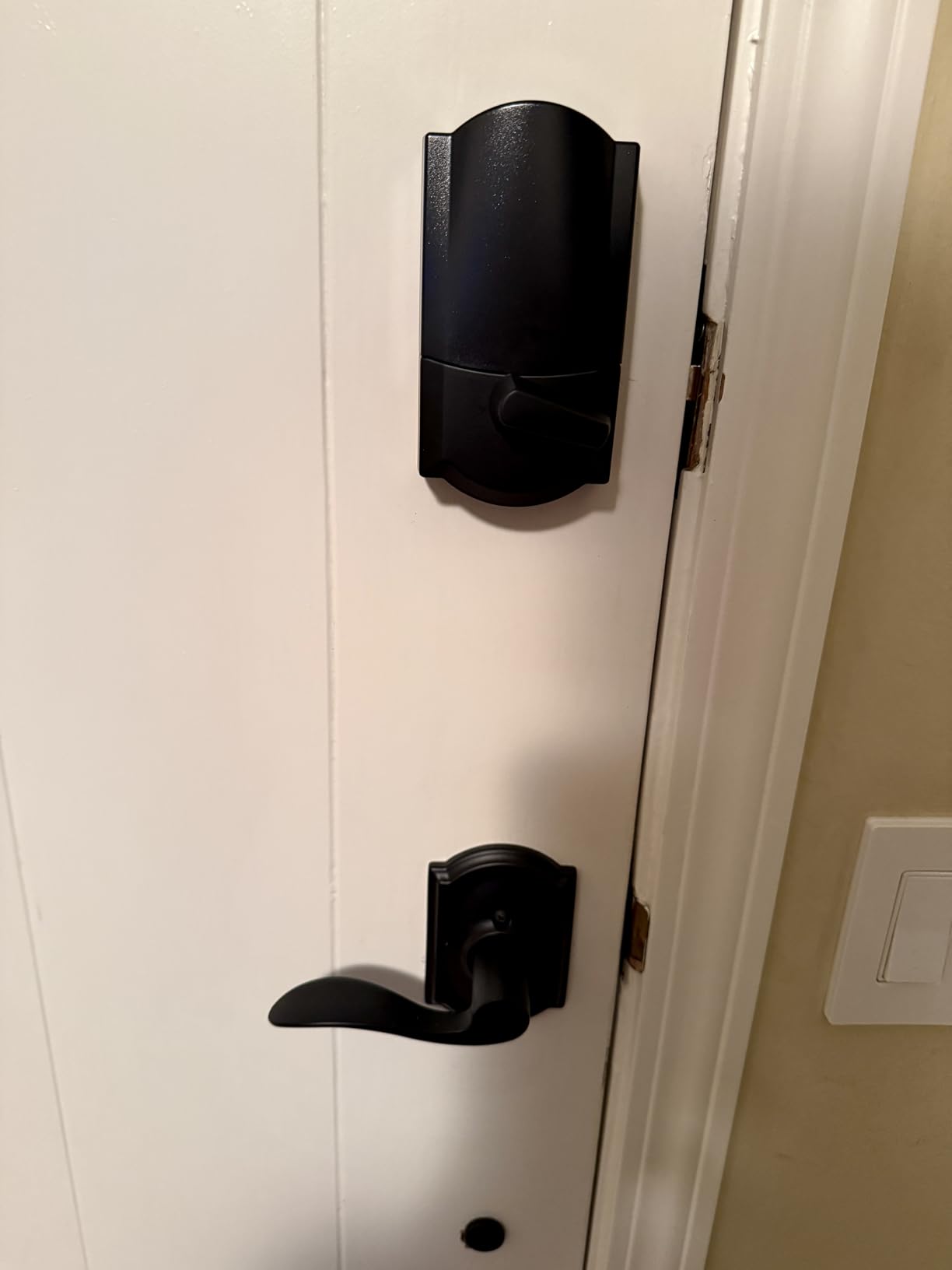 Schlage Encode Plus Smart WiFi Deadbolt Lock, Tap to Unlock, Satin Nickel customer photo 1