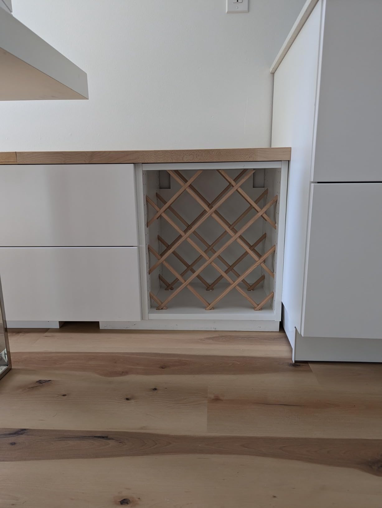 28-Bottle Trimmable Wine Rack Lattice Panel Inserts in Unfinished Solid North American Alder customer photo 2