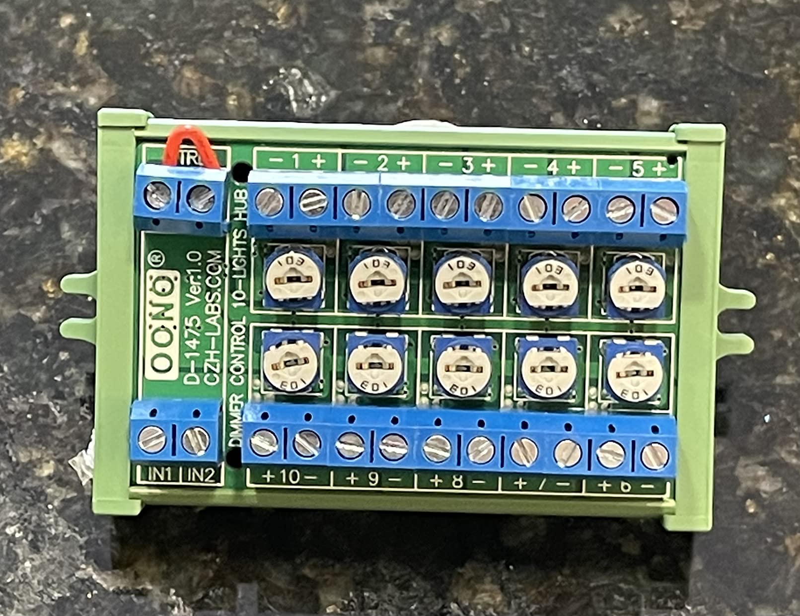 Dimmer Control 10-Lights LED Hub Distribution Module, AC/DC 5 to 24V Input, for HO/N/O Train Model customer photo 1