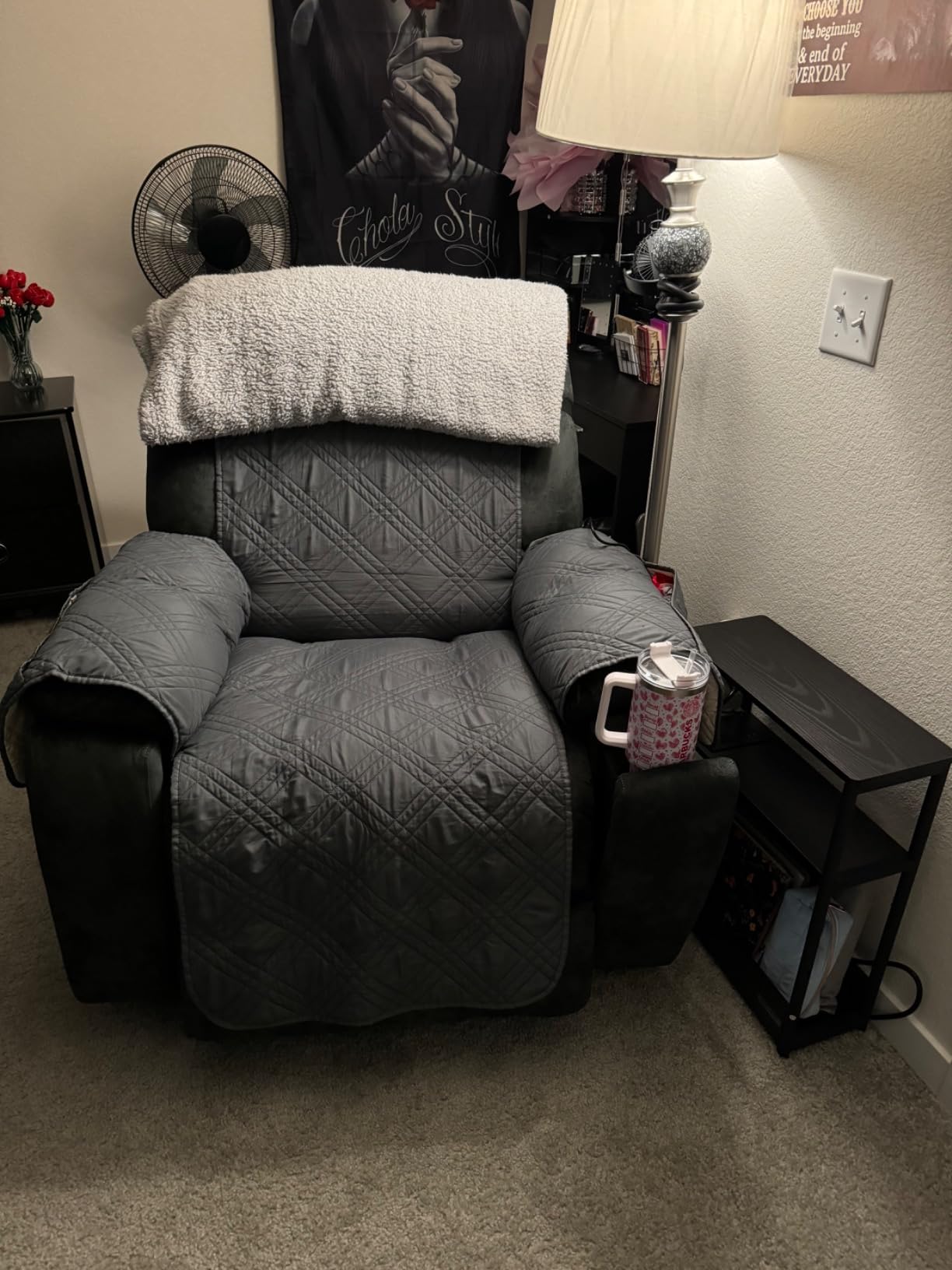 CANMOV Large Power Lift Recliner Chair with Massage, Heat, and USB for Elderly, Overstuffed Wide Recliners, Heavy Duty and Safety Motion Reclining Mechanism, Gray customer photo 1