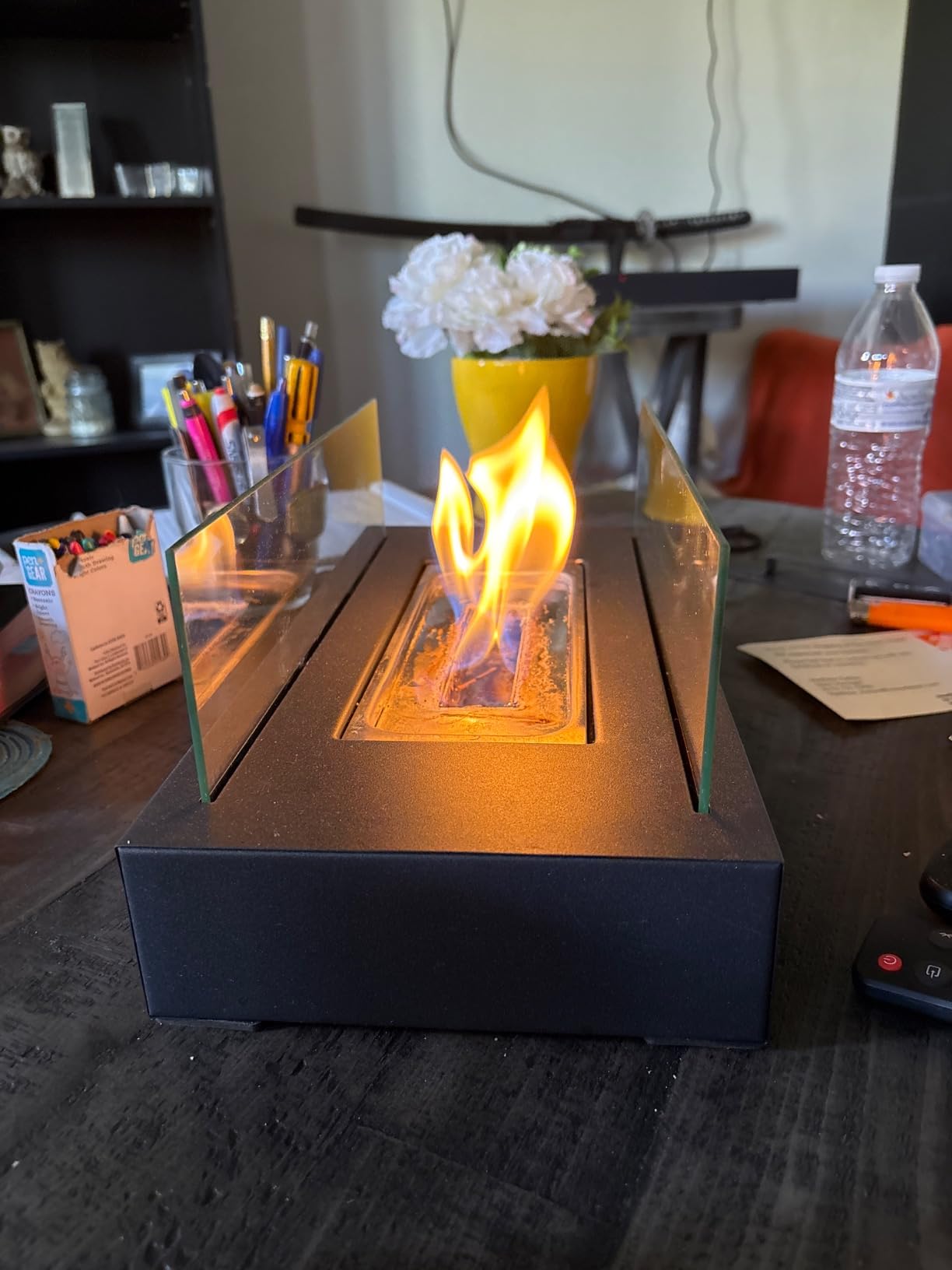 ROUNDFIRE Premium Tabletop Fireplace Fuel - 1 Liter Ethanol for Fire Pits and Table Top Fireplaces customer photo 1