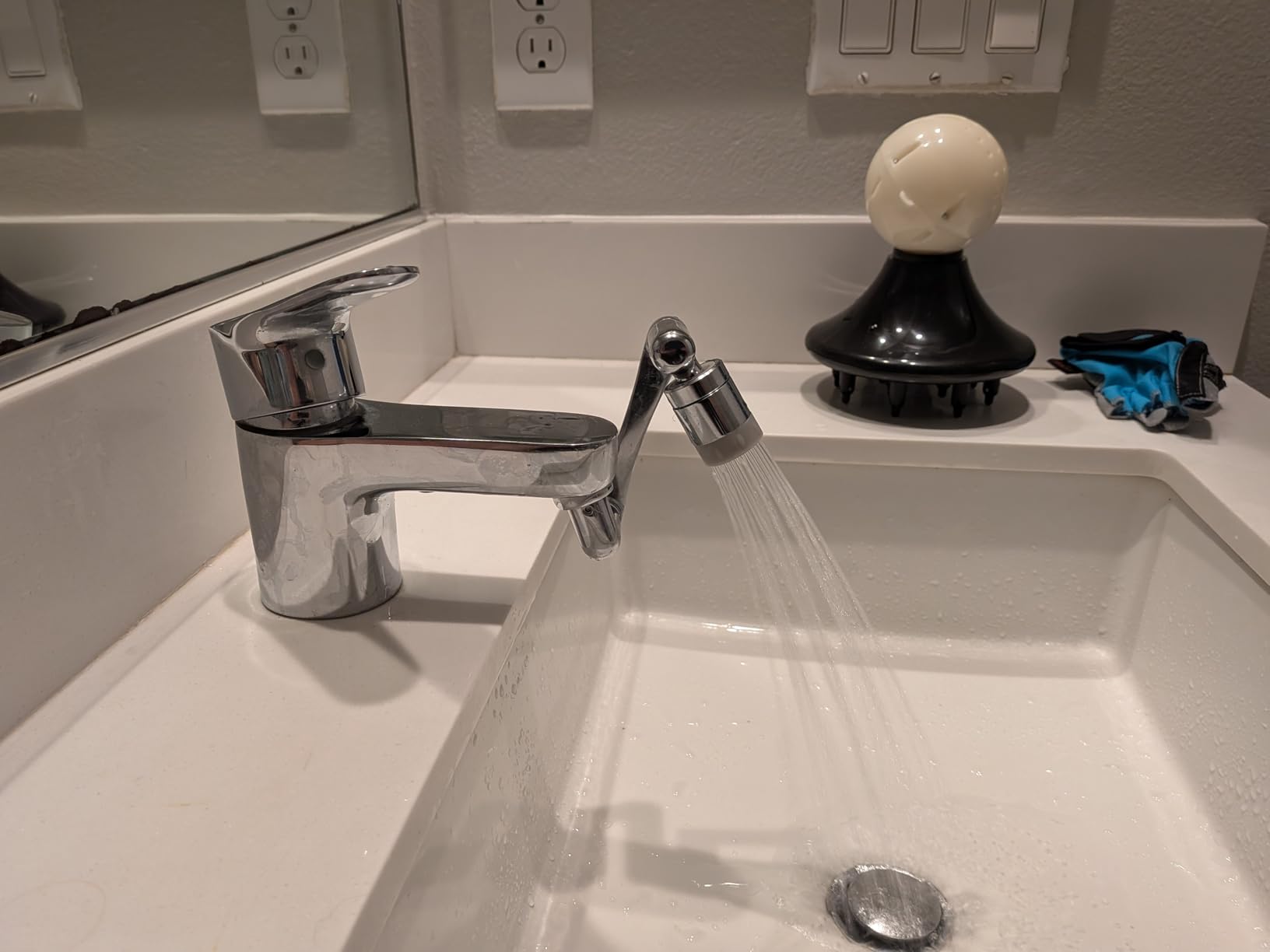 Patented CECEFIN Swivel Faucet Extender Sink Aerator NSF/ANSI 372 Standard | Bathroom/Kitchen Tap Extension Lead-free, 1440 Rotatable 2-Mode Water Splash Spray Attachment, Multifunctional Robotic Arm customer photo 2