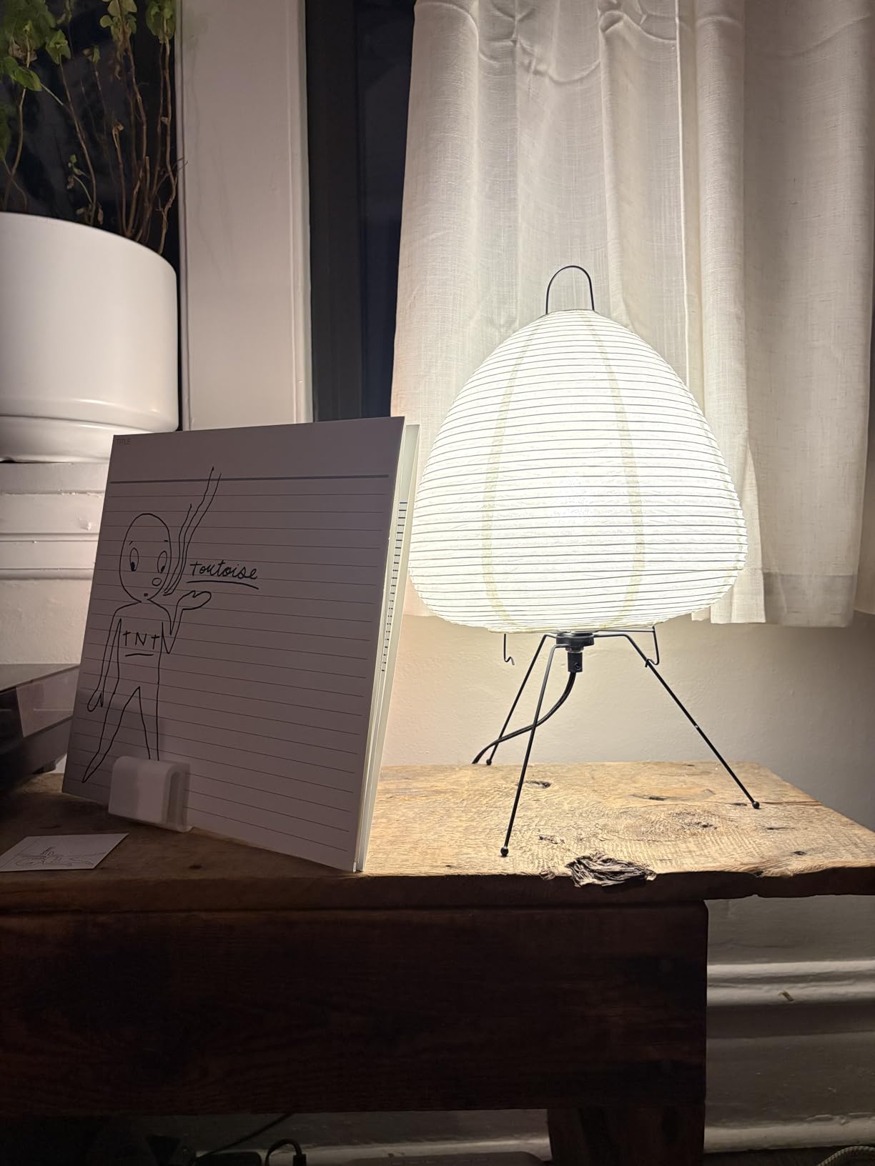 Akari Noguchi Rice Paper Lamp - Dimmable Japanese Paper Lantern Lamp - Japanese Decor Lantern - Cozy Japandi Style - Paper Lantern Light customer photo 1