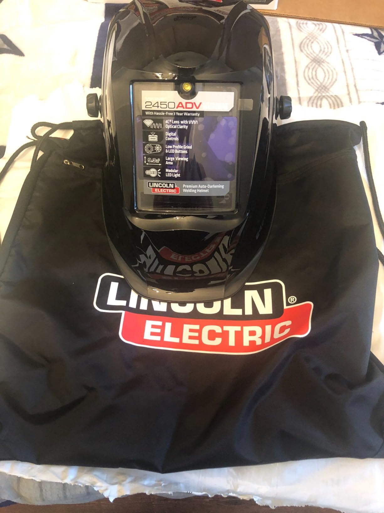 Lincoln Electric Viking 2450 ADV Series Black Welding Helmet - Integrated LED - K3028-5 customer photo 2