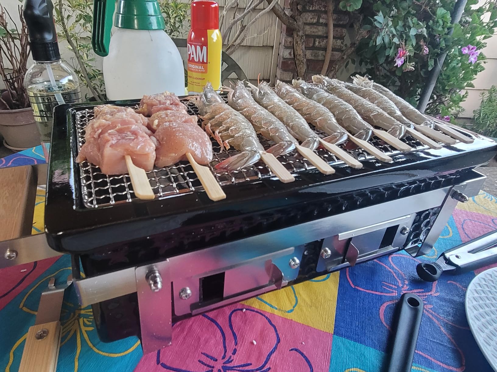 ONLYFIRE GRILLS Charcoal BBQ Hibachi Grill with Grid Lifter, GS306 | Portable Yakitori Grill with Stainless Steel Grate, Barbecue Stove for Outdoor Camping Picnic Patio Backyard Cooking customer photo 1