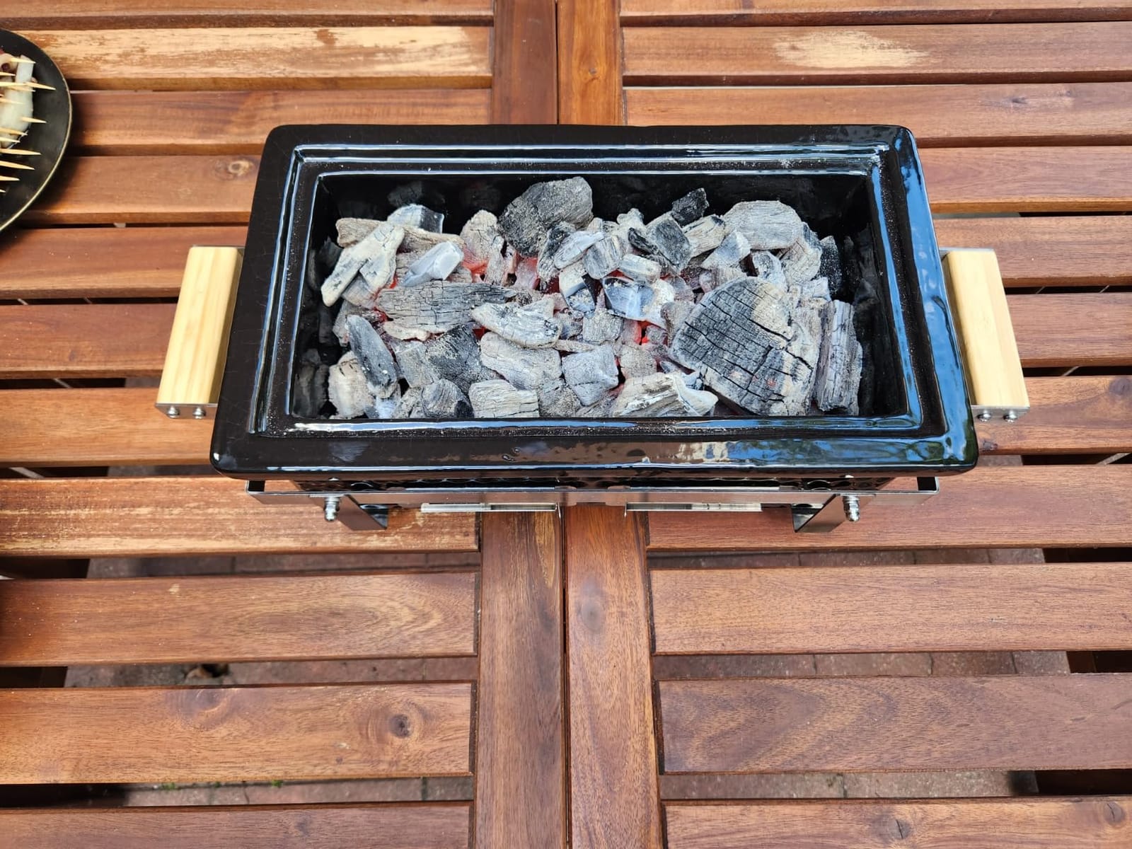ONLYFIRE GRILLS Charcoal BBQ Hibachi Grill with Grid Lifter, GS306 | Portable Yakitori Grill with Stainless Steel Grate, Barbecue Stove for Outdoor Camping Picnic Patio Backyard Cooking customer photo 2
