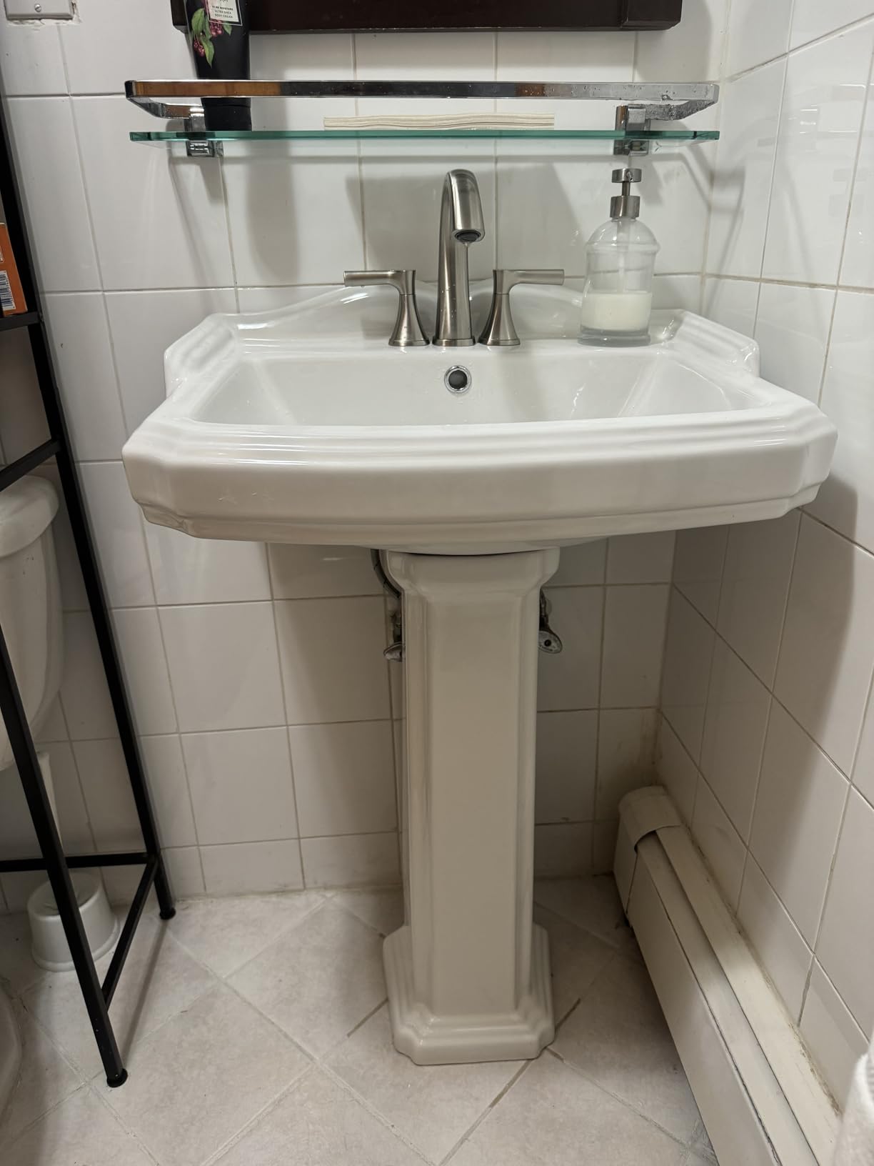 DeerValley Bathroom Pedestal Sink White 23