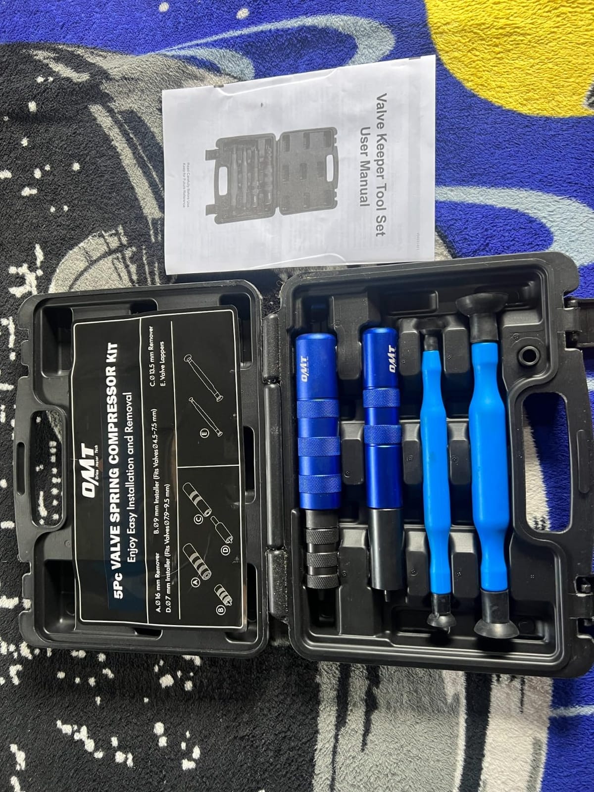 OMT Valve Spring Compressor Tool Kit, Overhead Engine Valve Adjustment Tool | Valve Keeper Remover Installer Set with Valve Lapping Tools for Valve Retainer Stem Seal Removal Installation customer photo 2
