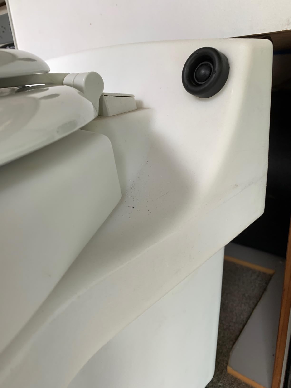 Dry Flush Toilet - Waterless, Portable, Self Contained and Easier to Use than an Incinerating or Composting Toilet. Great for Tiny Homes, Vans, Boats, Camping, RVs and Off Grid, LDPE, White customer photo 1