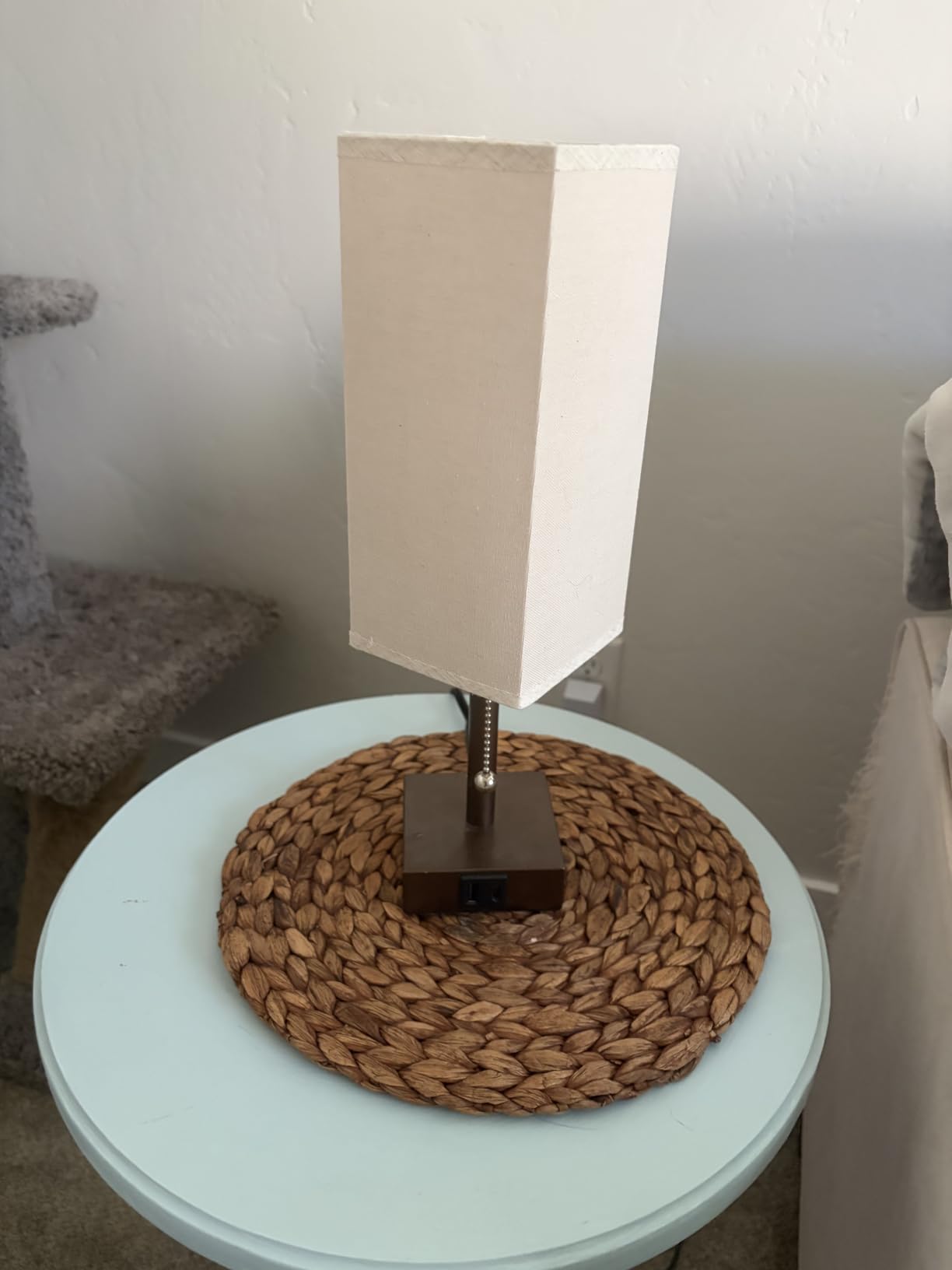Small Bedside Table Lamp for Bedroom - Desk Lamp For Nightstand, USB C+A | Pull Chain Lamp, 3 Color Modes (3000K/4000K/5000K), E26 LED Bulb Included customer photo 1