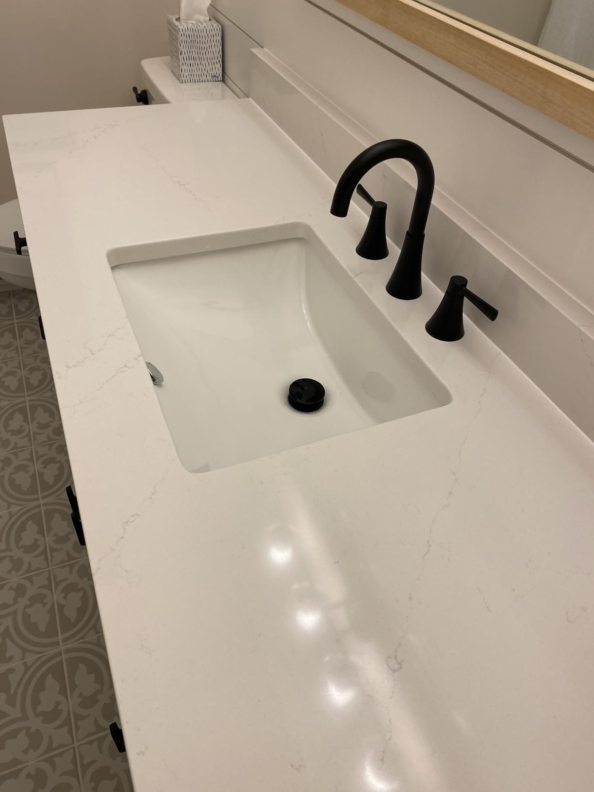 Moen 84023SRN Ronan 2-Handle Widespread Bathroom Faucet, BN | Bathroom sink faucet, widespread 2-handle design, valve included, spot resist finish, modern style customer photo 1