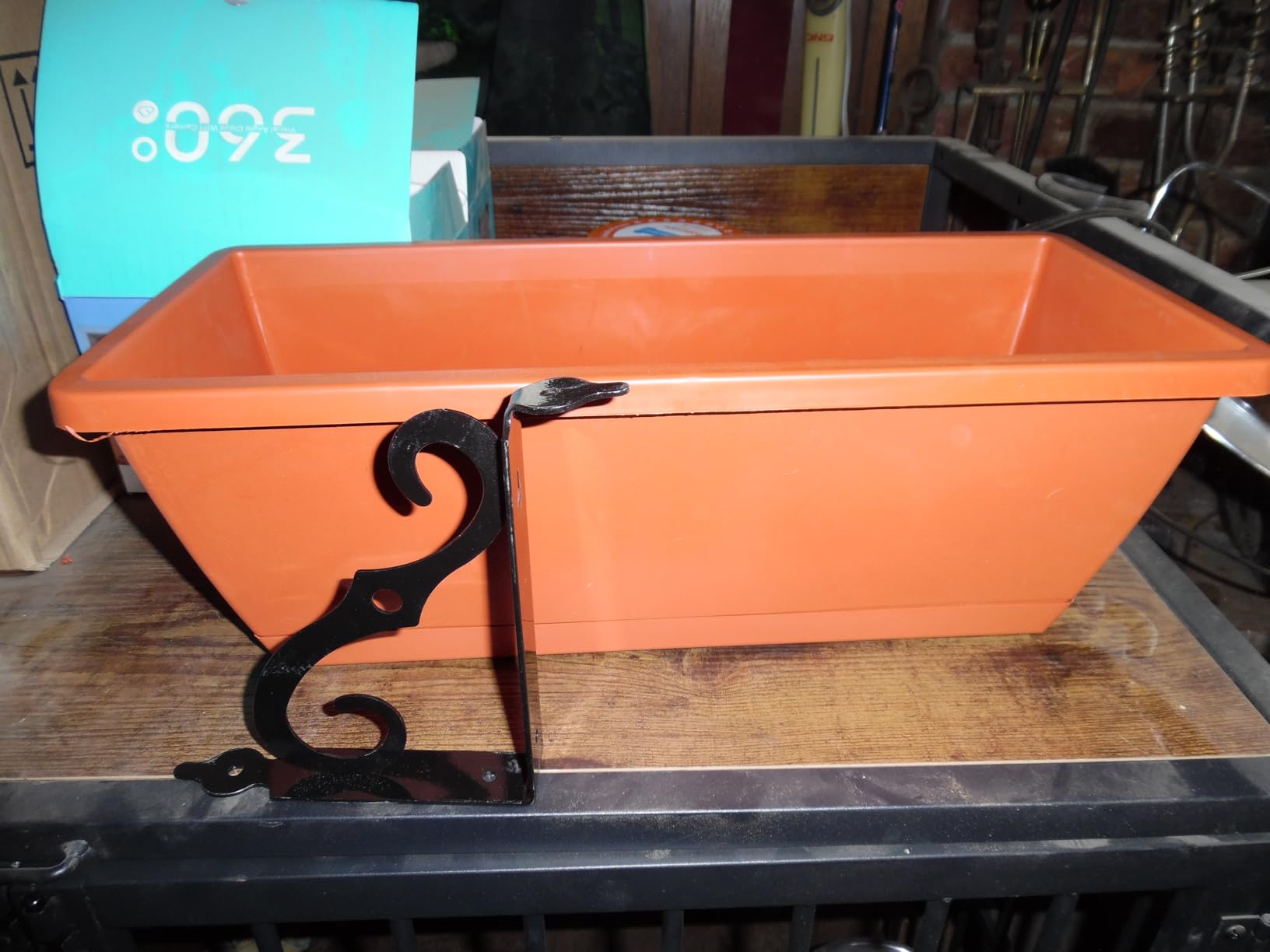 8pcs Window Box Planter, 17 Inches Flower Window Boxes, Rectangle Planters Box with Drainage Holes and Trays (Black) customer photo 2