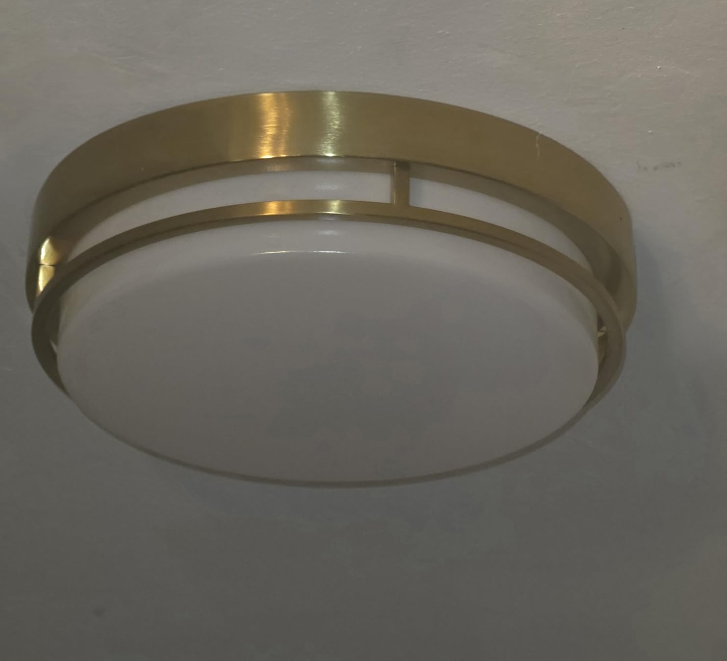 2Pack LED Flush Mount Ceiling Light Fixture 13inch 20W | 3000/4000/5000K Color Selectable, Dimmable Ceiling Lamp for Kitchen, Hallway, Stairwell, Gold, ETL Listed customer photo 2