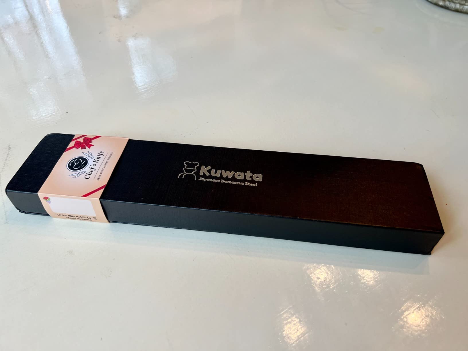 Kuwata Chef Knife, Professional Japanese VG10 Damascus Steel Kitchen Chefs Knife 8 Inch, Razor Sharp Professional Meat Cutting Knife with Gift Box for Family, Restaurant customer photo 2