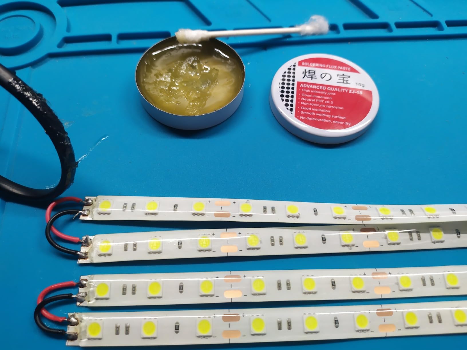 AccEncyc Solder Core Wire and Rosin Paste Flux Kit Tin Lead Rosin Core Solder Wire & Rosin Paste Flux for Electrical Soldering 60-40 (0.8mm, 50g) customer photo 1