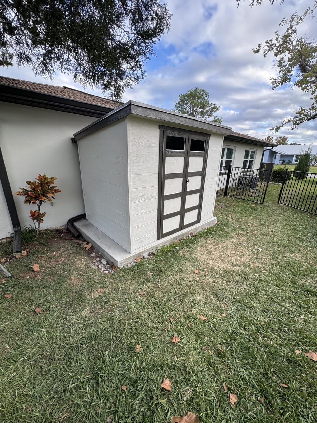 Handy Home Products Highland 8x6 Modern Wooden Storage Shed with Floor Kit and Palram roof- Does not Include Paint customer photo 2