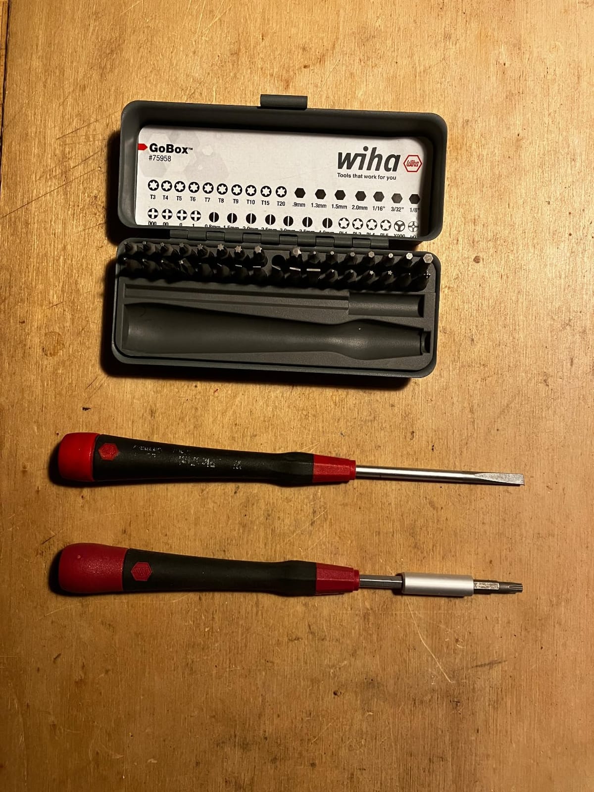 Wiha 75958 PicoFinish Precision Micro Bit Set with Extension, 36 Piece, Slotted, Phillips, Hex, Torx, Pentalobe customer photo 2