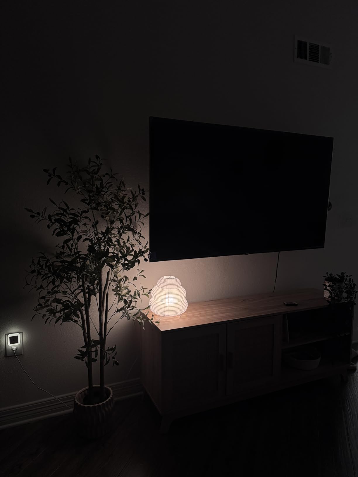Cute Paper Lamp, 3 Color Ambient Lighting Lamp, Cozy Accent Side Table Lamp, Small Warm Glow Light for Bedroom Living Room Desk (White, 10inch) customer photo 1