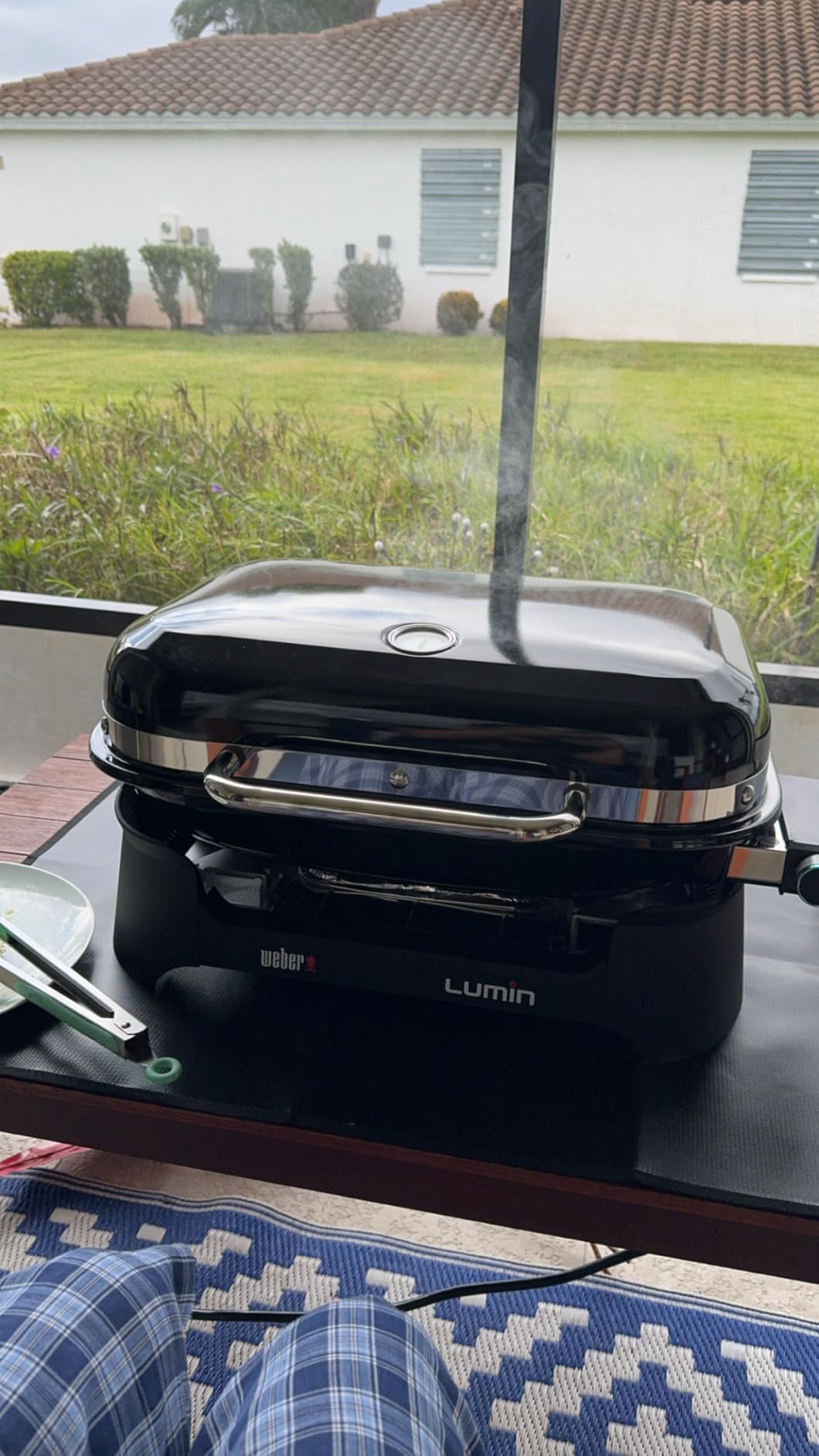 Weber Lumin Portable Grill, Outdoor Electric Grill, BBQ Grill, Black customer photo 2
