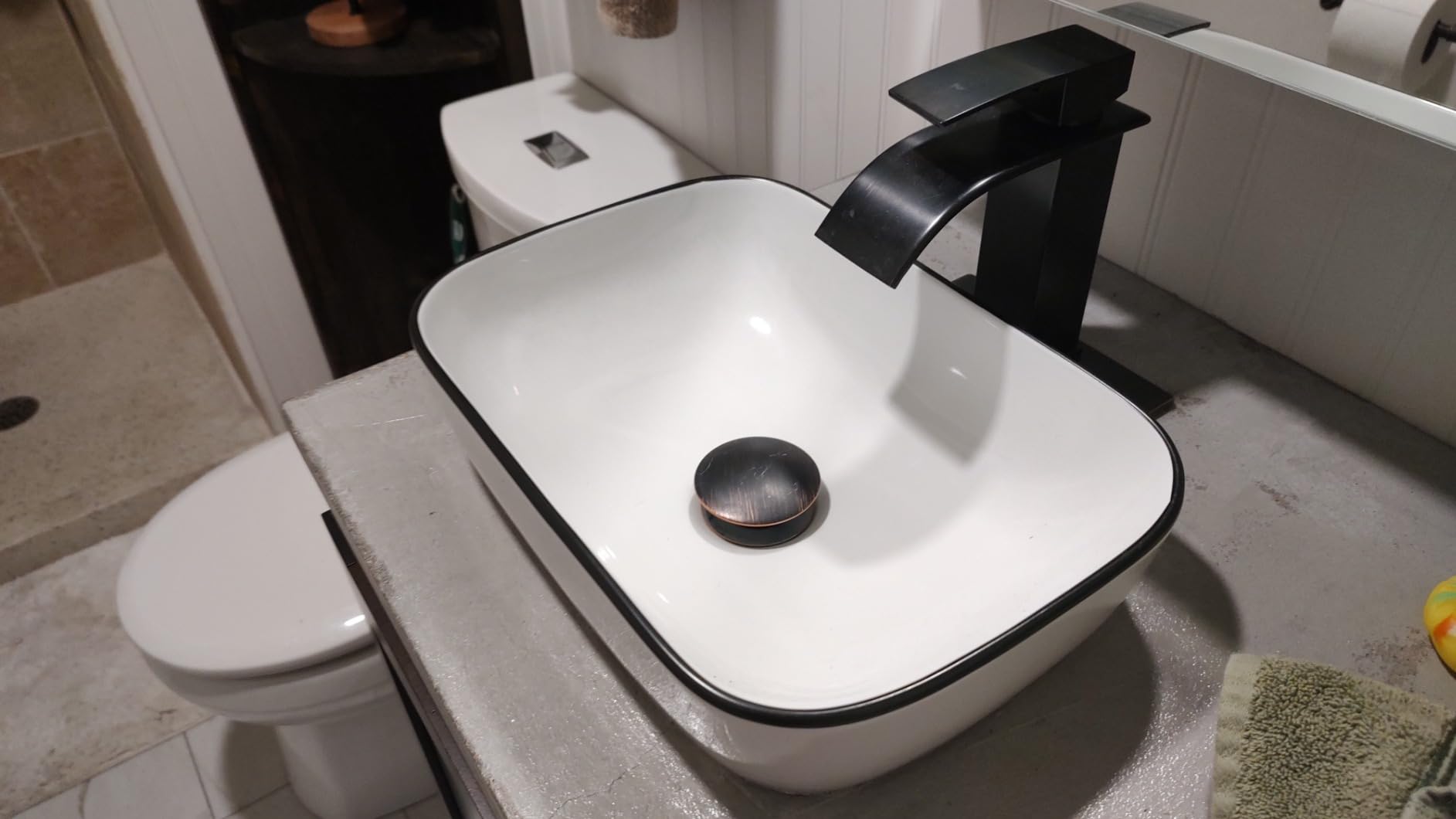 J-FAMILY 14.5'' x 10'' Small Bathroom Compact Vessel Sink Above Counter White Porcelain Ceramic Sink Small Vanity Sink Lavatory Wash Basin customer photo 1