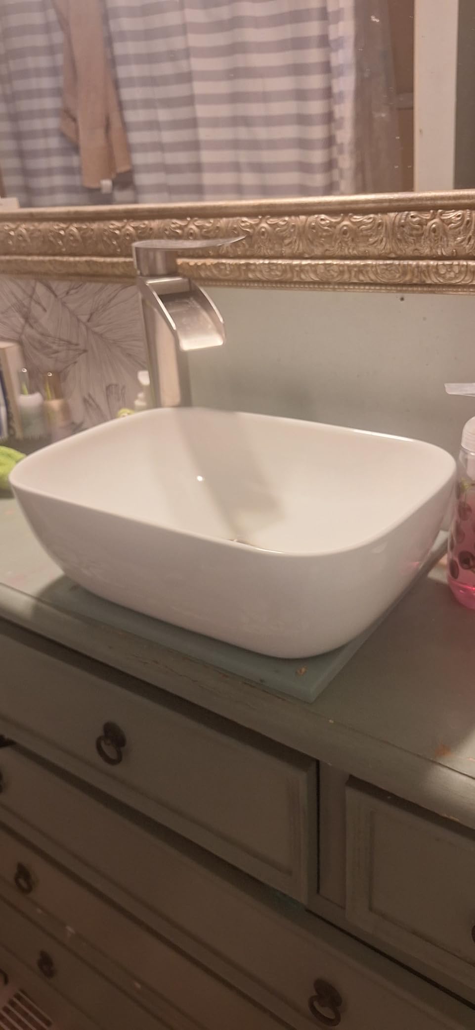 J-FAMILY 14.5'' x 10'' Small Bathroom Compact Vessel Sink Above Counter White Porcelain Ceramic Sink Small Vanity Sink Lavatory Wash Basin customer photo 2